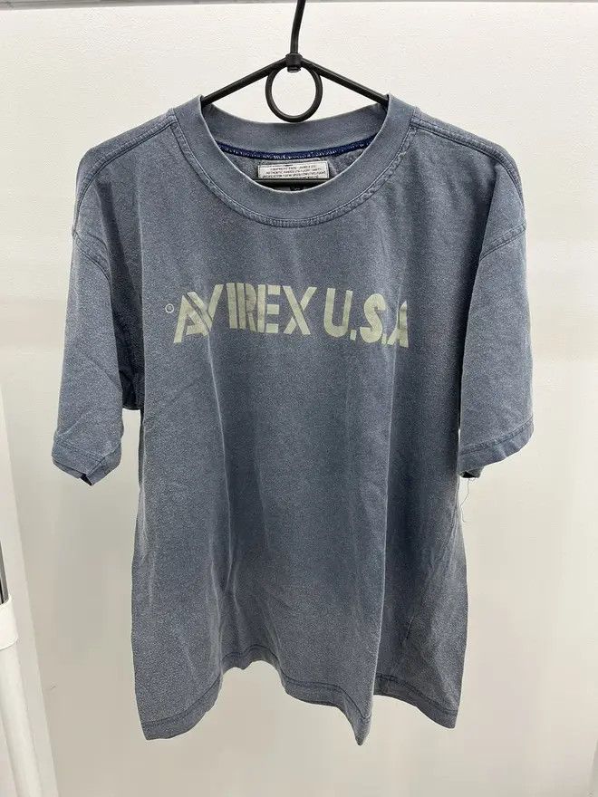 Avirex Vintage Avirex Faded Cotton High Neck T-Shirt Tee Size US L / EU 52-54 / 3 - 1 Thumbnail