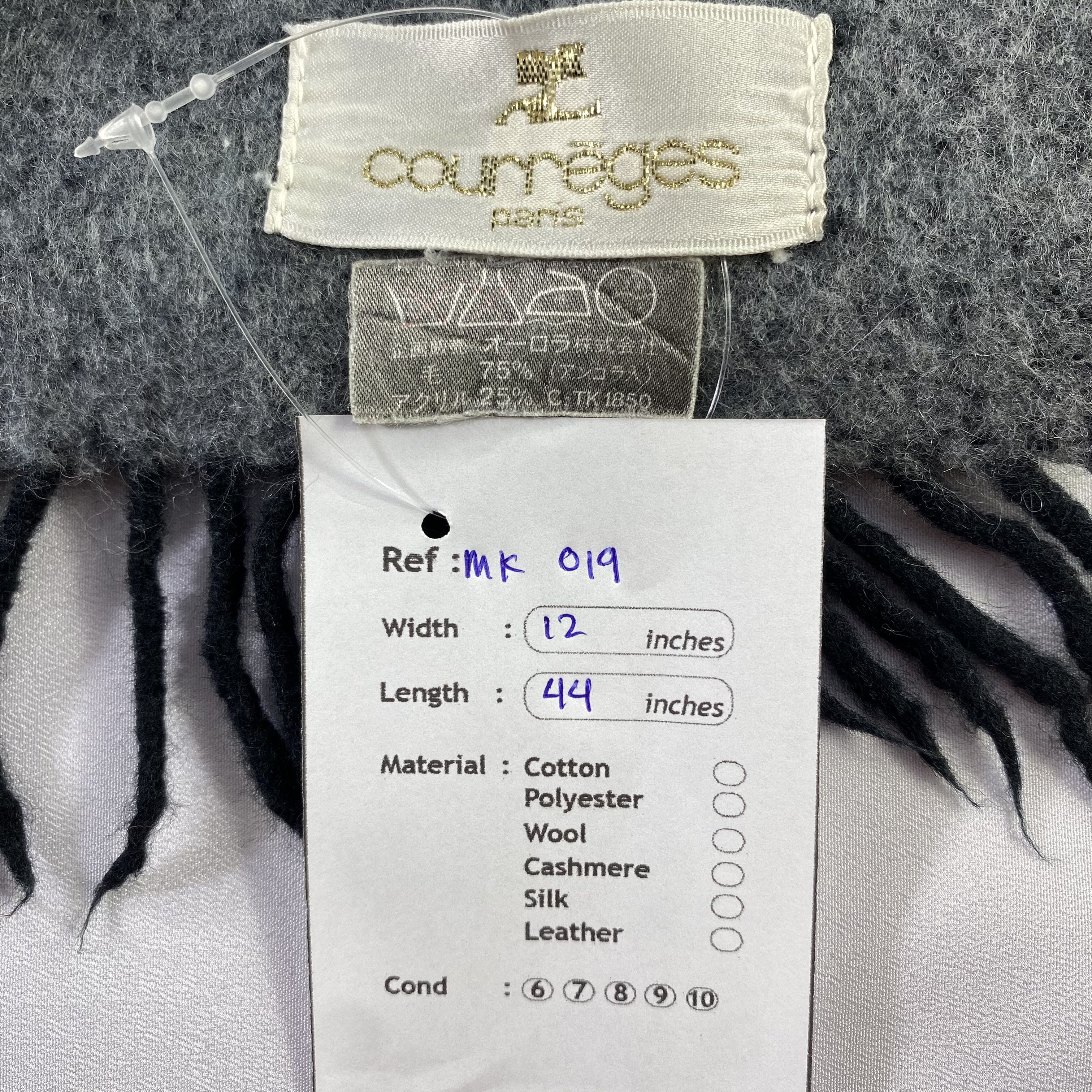 Courreges Courreges Scarf Wool Muffler Neck Wrap Size ONE SIZE - 6 Thumbnail