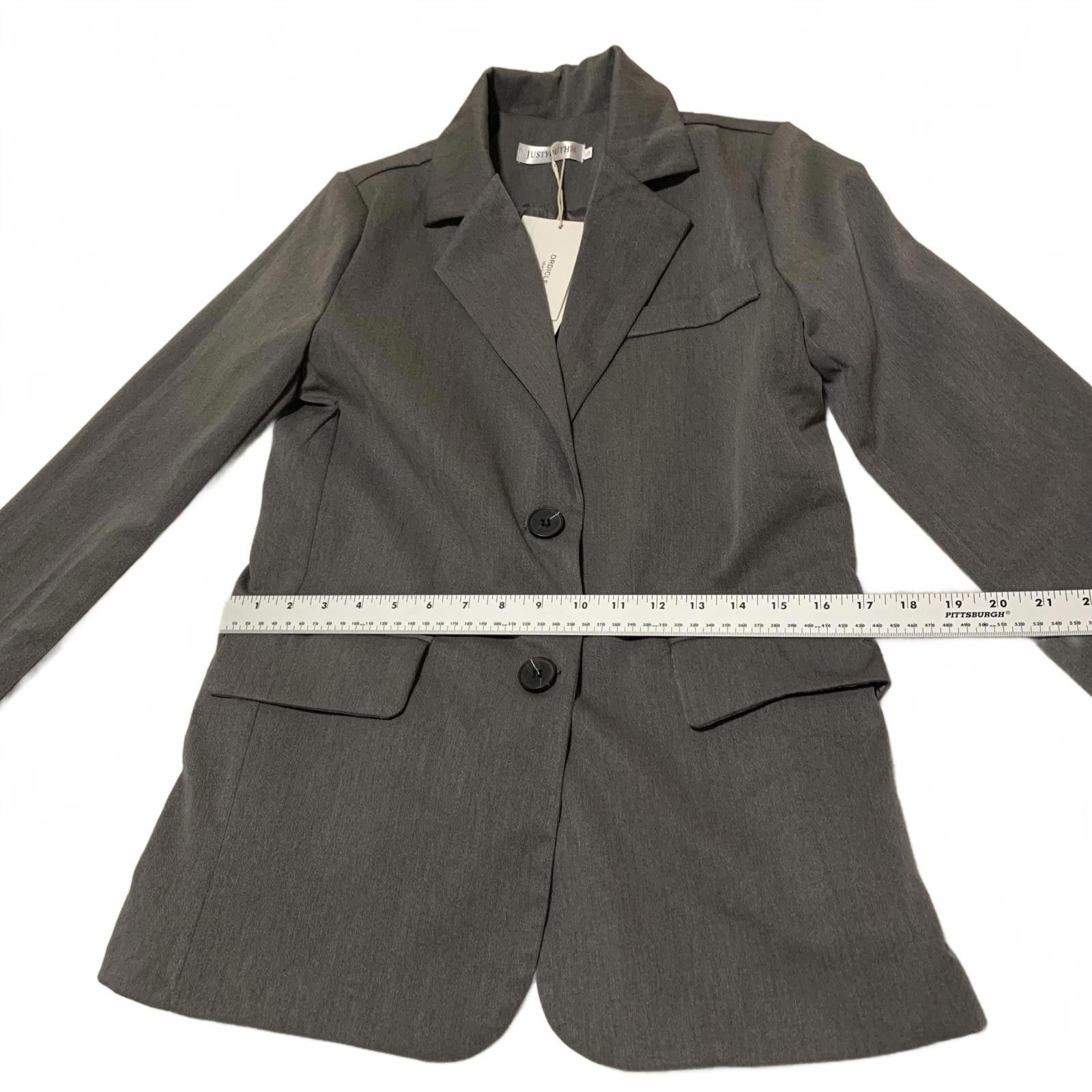 Other NWT JustYouth Women's Size Small Gray Blazer Jacket Size S / US 4 / IT 40 - 6 Thumbnail