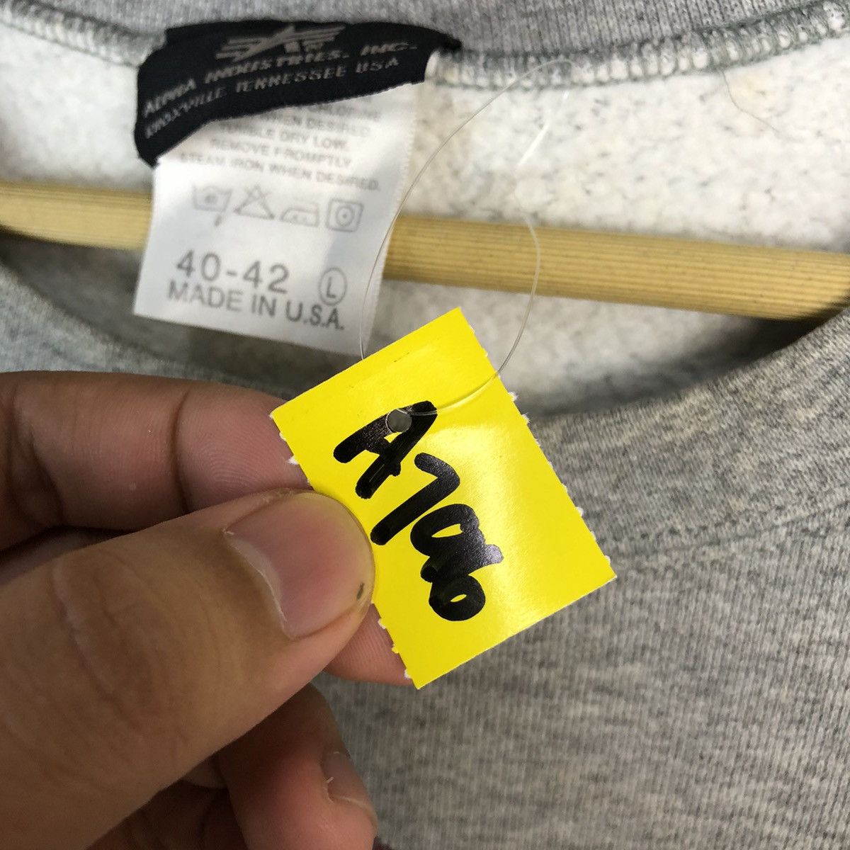 Alpha Industries × Vintage Alpha Industries U.S Air Force Grey Sweatshirt #A796 Size US L / EU 52-54 / 3 - 12 Thumbnail