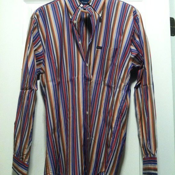 Faconnable FACONNABLE MENS MULTICOLOR 100%COTTON CASUAL SHIRT SIZE: M Size US M / EU 48-50 / 2 - 4 Thumbnail