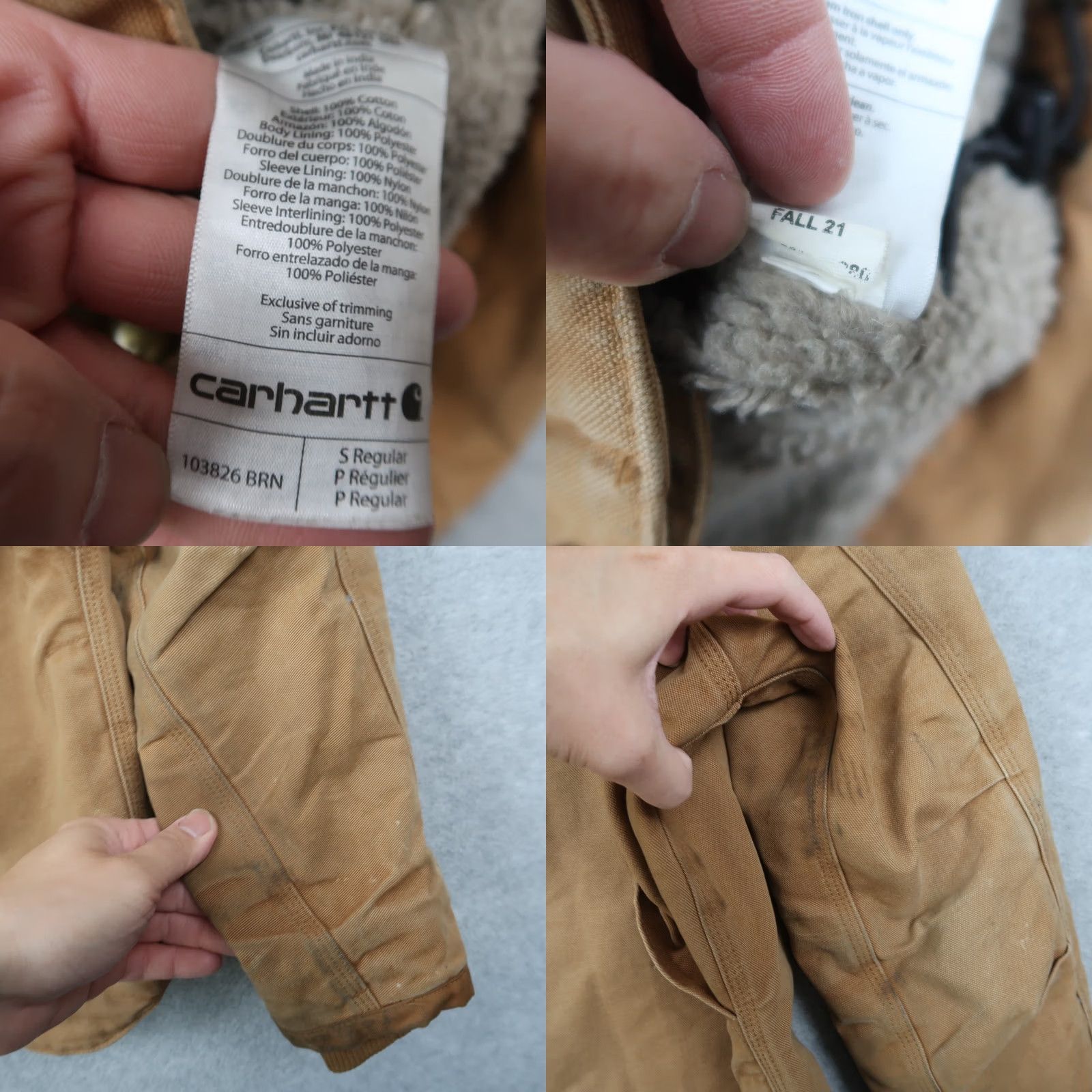 Carhartt Carhartt Brown Hooded Heavyweight Sherpa Lined Work Jacket Mens S Small Size US S / EU 44-46 / 1 - 10 Thumbnail