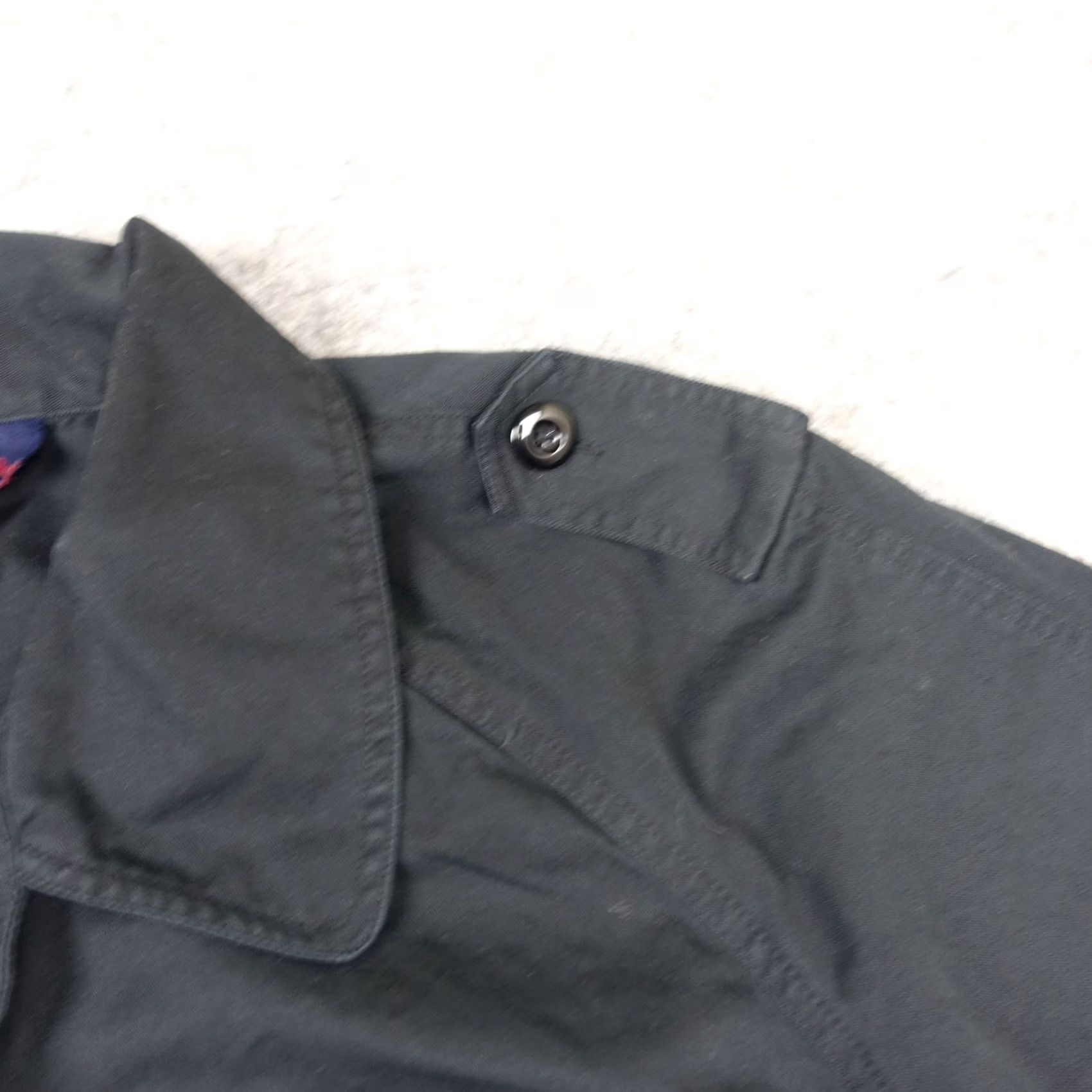 Denim & Co. VINTAGE Denim & Co Coat Womens 1X Black Trench Double Breasted Epaulettes Plus Coat Size XL / US 12-14 / IT 48-50 - 6 Thumbnail