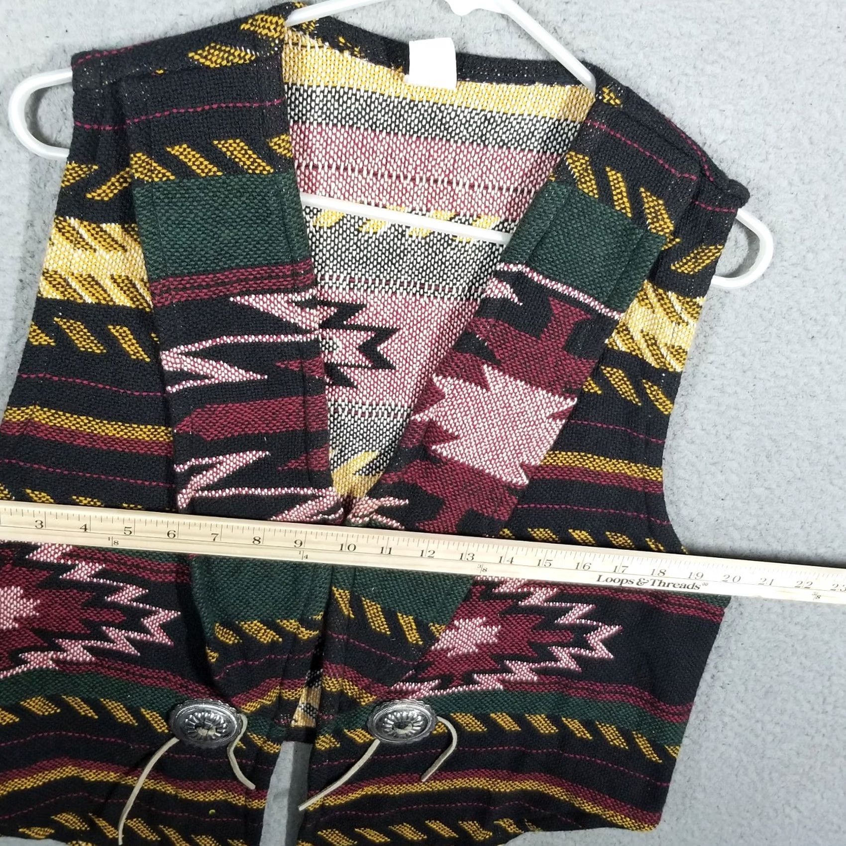 Vintage VINTAGE Southwest Vest Women Large Aztec Fringe Tapestry Cotton Made USA Size L / US 10 / IT 46 - 7 Thumbnail