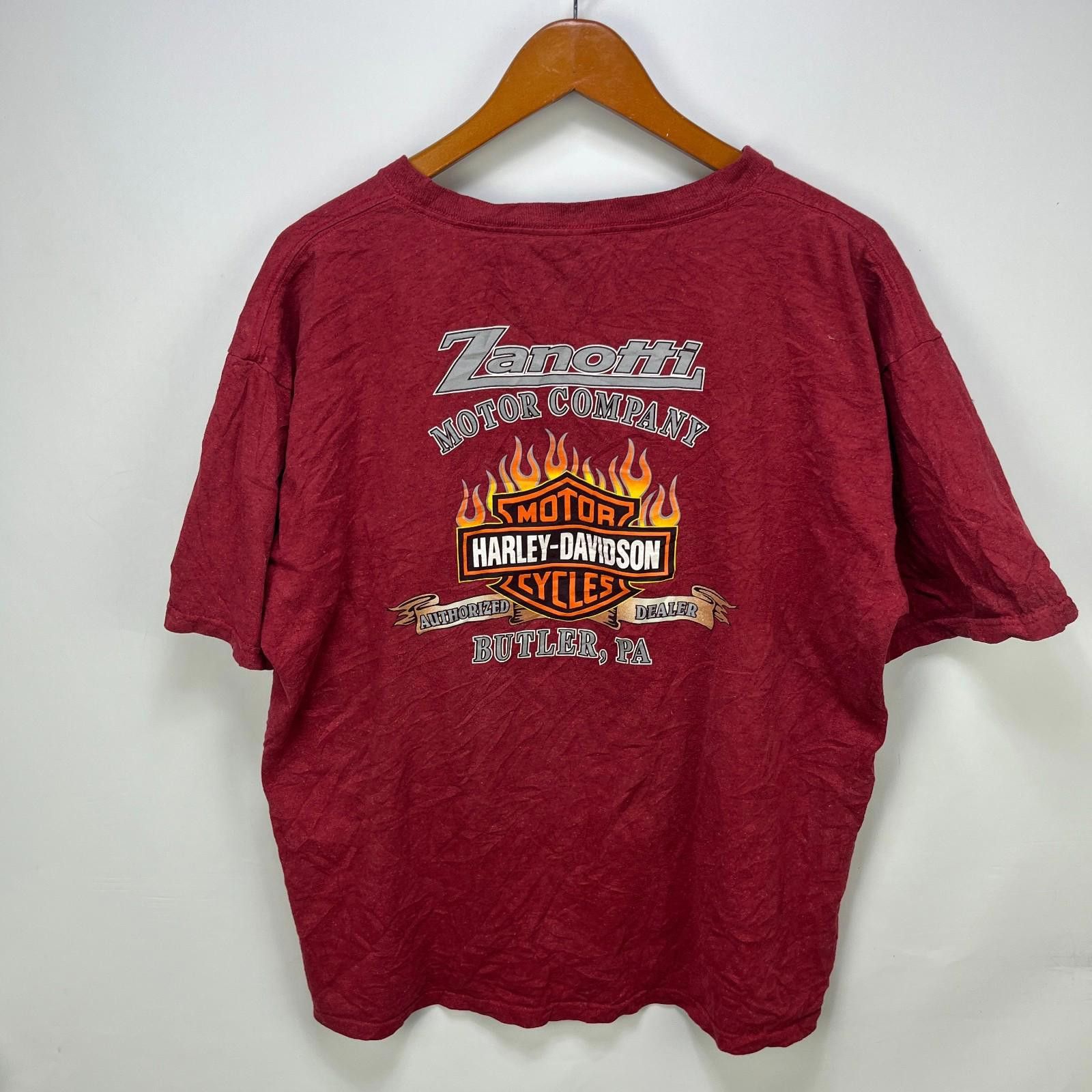 Harley Davidson Vintage Harley-Davidson Flames Pocket T-Shirt Y2K XL Size US XL / EU 56 / 4 - 1 Thumbnail