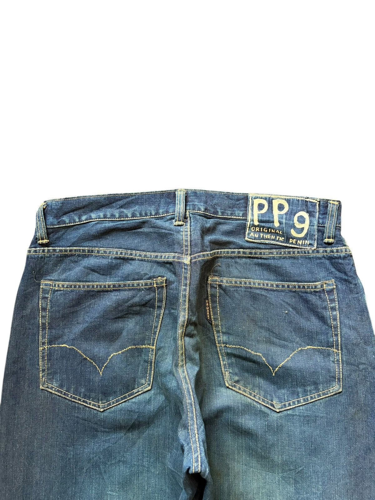 HOLLYWOOD RANCH MARKET Vintage HR Market Selvedge Blue Wash Loose Jeans Size US 35 - 3 Thumbnail