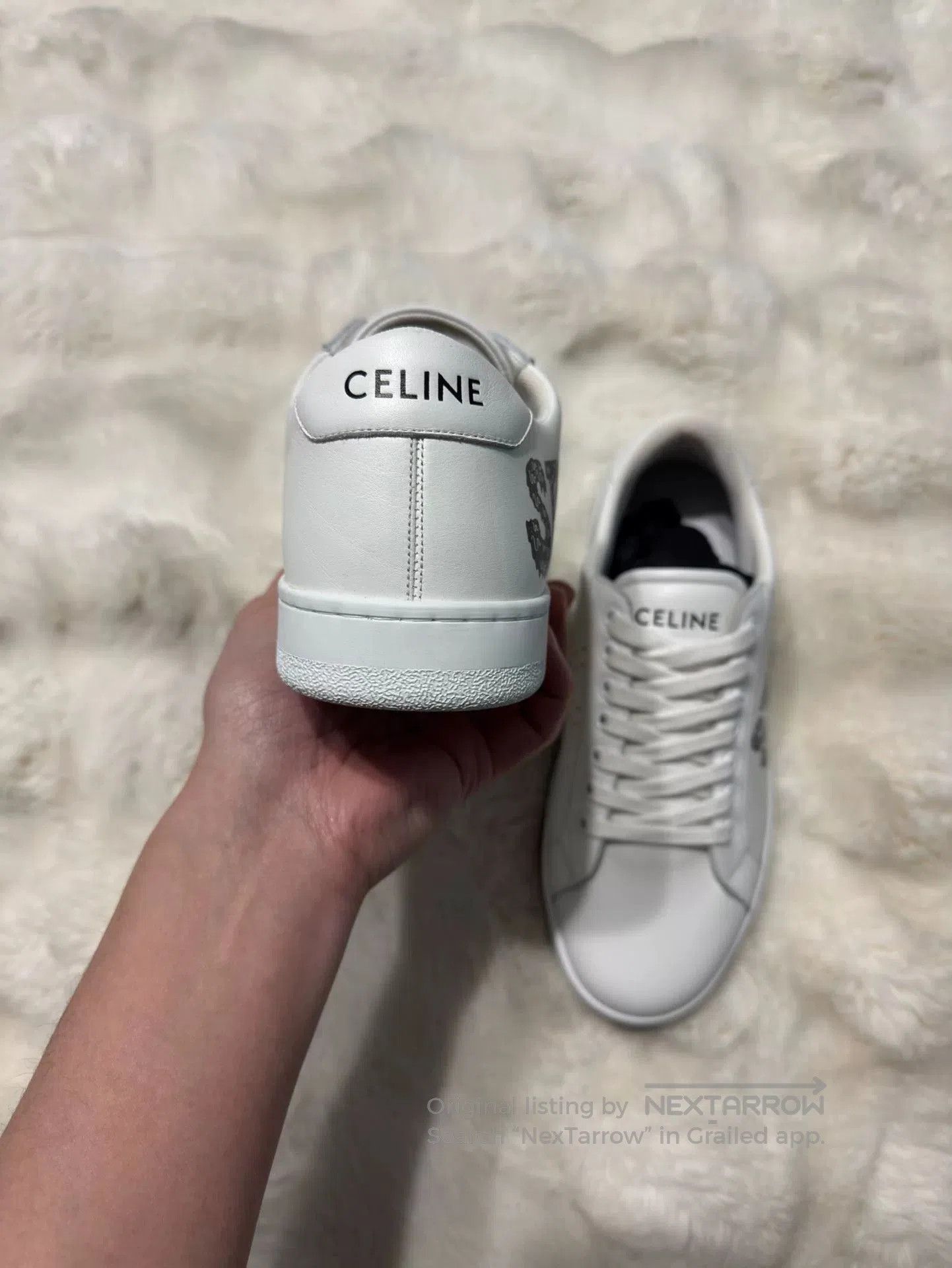 Celine celine classic white sneakers with logo. Size US 8 / EU 41 - 4 Thumbnail