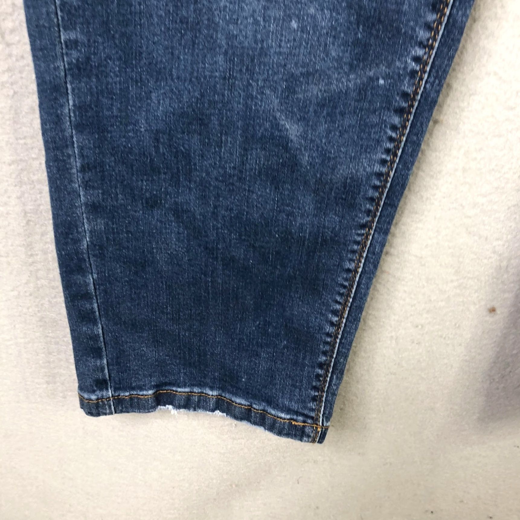 Vintage Lucky & Blessed Jeans Womens Plus 22 Blue Boyfriend High Rise Stretch Denim Size 40" / US 18 - 2 Thumbnail