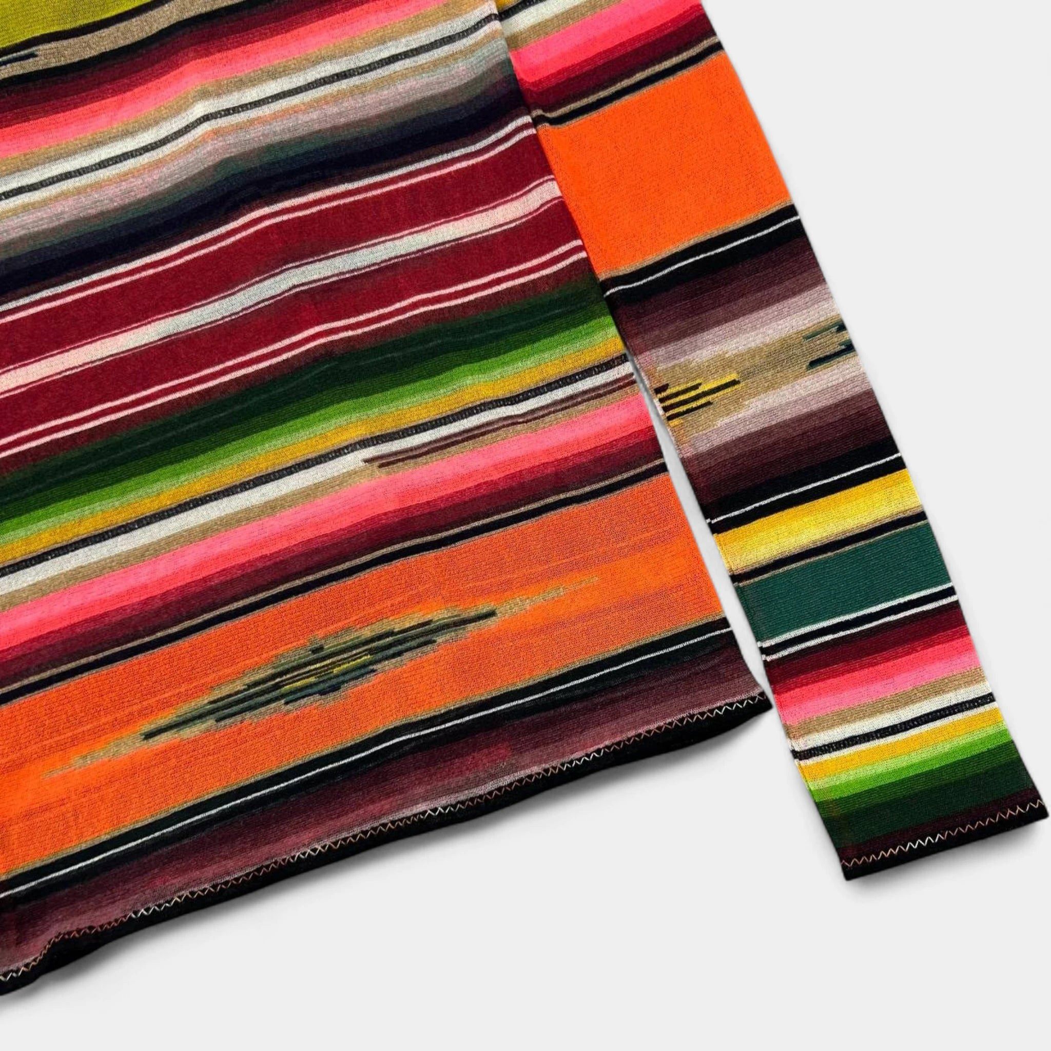 Jean Paul Gaultier Jean Paul Gaultier Soleil "Serape" Stripe Mesh Longsleeve Size S / US 4 / IT 40 - 6 Thumbnail