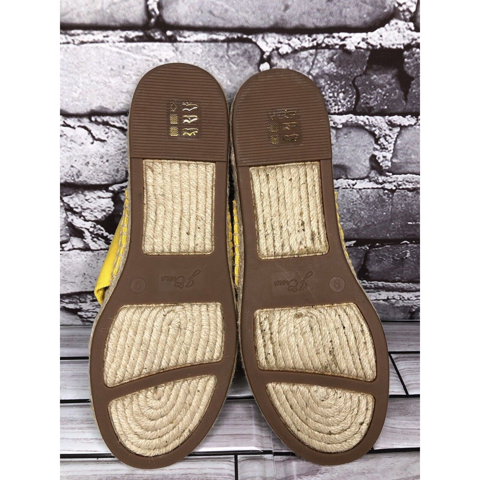 J.Crew J. Crew Yellow Twisted Canvas Fabric Slide Espadrilles Sanda Size US 9 / IT 39 - 22 Thumbnail