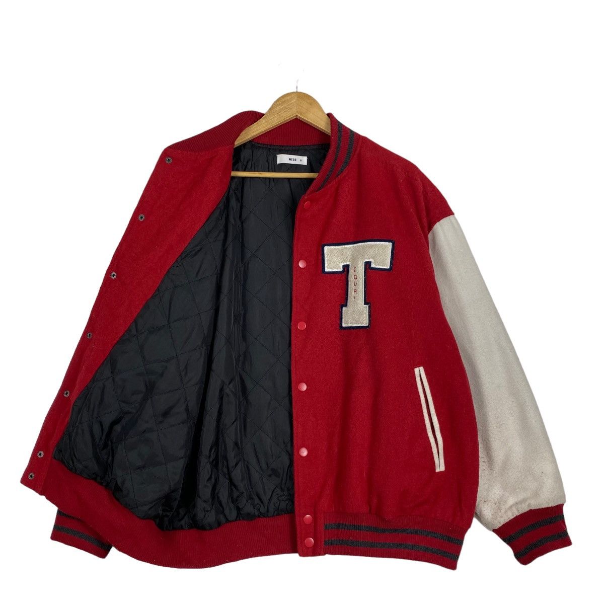 Japanese Brand Wego T-Court varsity wool jacket Size US M / EU 48-50 / 2 - 9 Thumbnail
