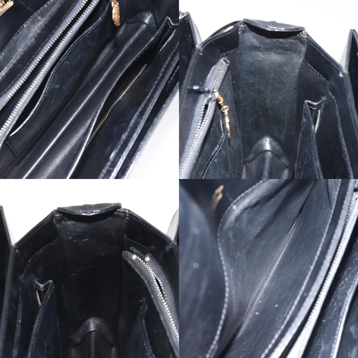 Gucci GUCCI Handbag Leather Black Gold Size ONE SIZE - 12 Thumbnail