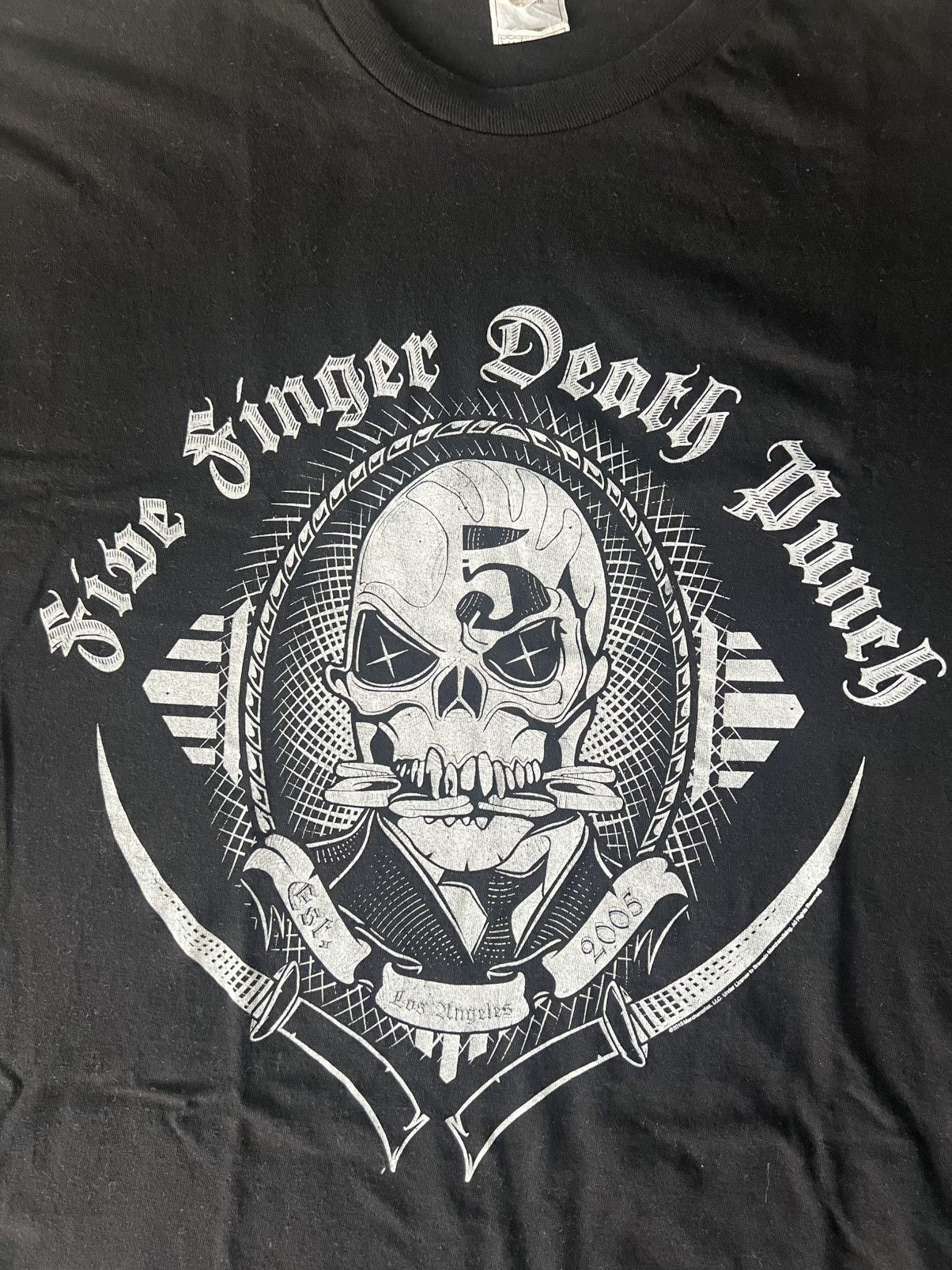 Alstyle × Band Tees Five Finger Death Punch Y2K skull head t shirt Size US XL / EU 56 / 4 - 2 Thumbnail