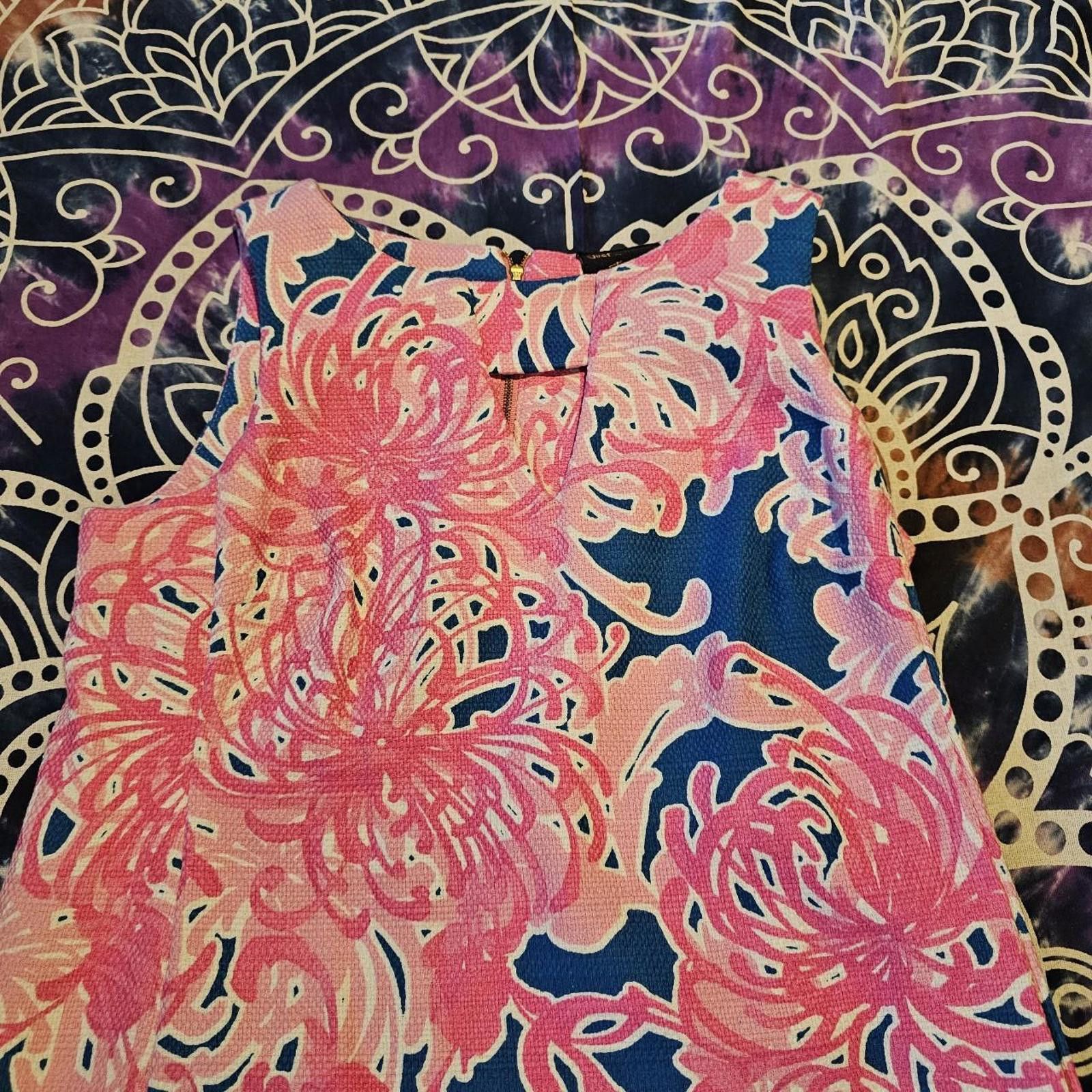 Designer Women's Just Taylor Floral Pink and Blue Dress Size S / US 4 / IT 40 - 3 Thumbnail