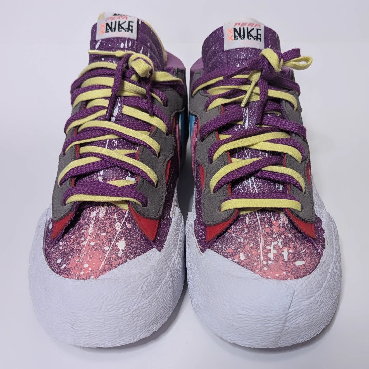 Kaws × Nike × Sacai Custom Painted Nike Blazer Low x Sacai x Kaws Size US 12.5 / EU 45-46 - 3 Thumbnail