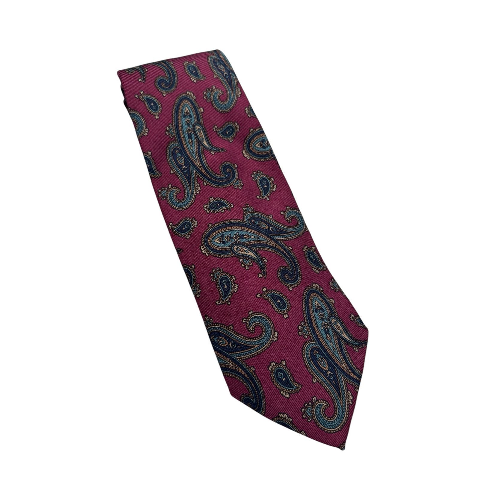 Robert Talbott Vintage ROBERT TALBOTT Nordstrom 100% Silk Tie Red Paisley Size ONE SIZE - 1 Thumbnail