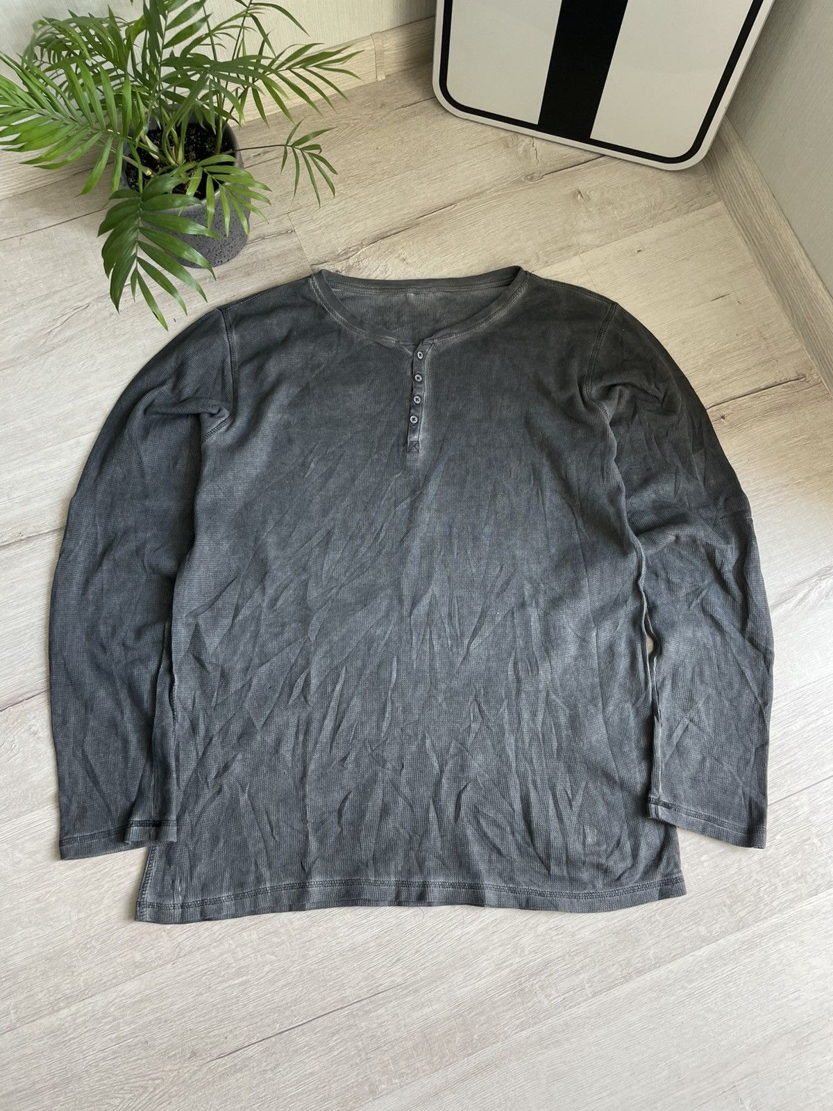20471120 × Japanese Brand Vintage Military Japan Faded Longsleeve Polo Avant Garde Y2k Size US L / EU 52-54 / 3 - 3 Thumbnail