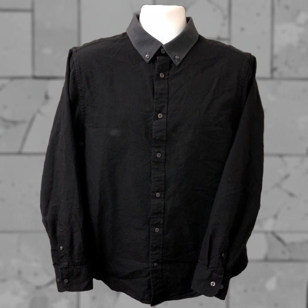 Robert Geller VINTAGE Robert Geller Five Four Mens Long Sleeve Button-Up Shirt Size L Black Clothing Size US L / EU 52-54 / 3 - 1 Thumbnail