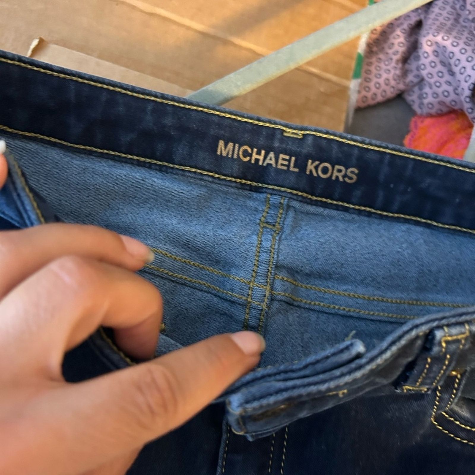 Michael Kors Michael Michael Kors Dark Wash Izzy Skinny Jeans Size 28" / US 6 / IT 42 - 3 Thumbnail