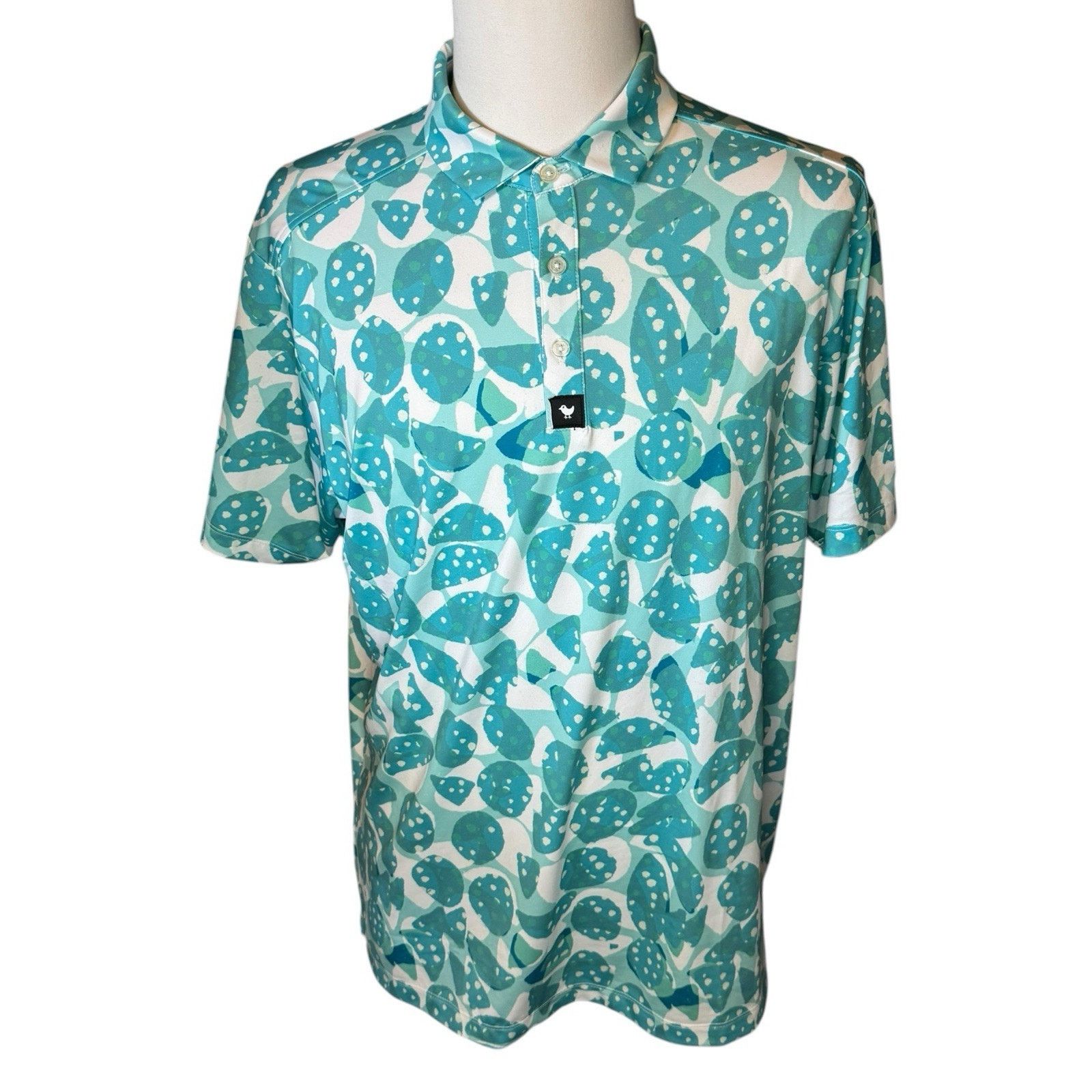 Bad Birdie Bad Birdie NEW Golf Polo Shirt Men's XL Bam Bam Teal Blue Size US XL / EU 56 / 4 - 1 Thumbnail