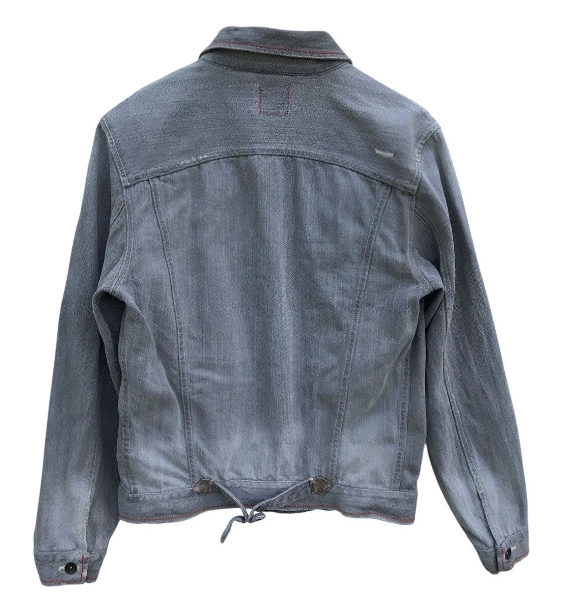 Japanese Brand Hybrid Co Distressed Denim Trucker Jacket Size US S / EU 44-46 / 1 - 5 Thumbnail