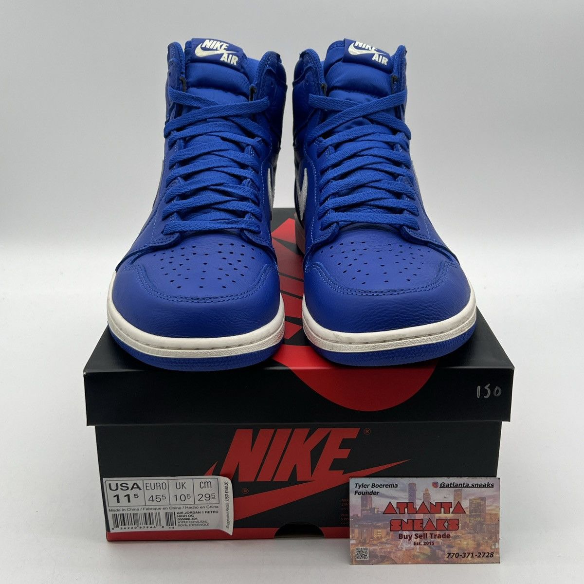 Nike Air Jordan 1 High hyper royal Size US 11.5 / EU 44-45 - 2 Thumbnail