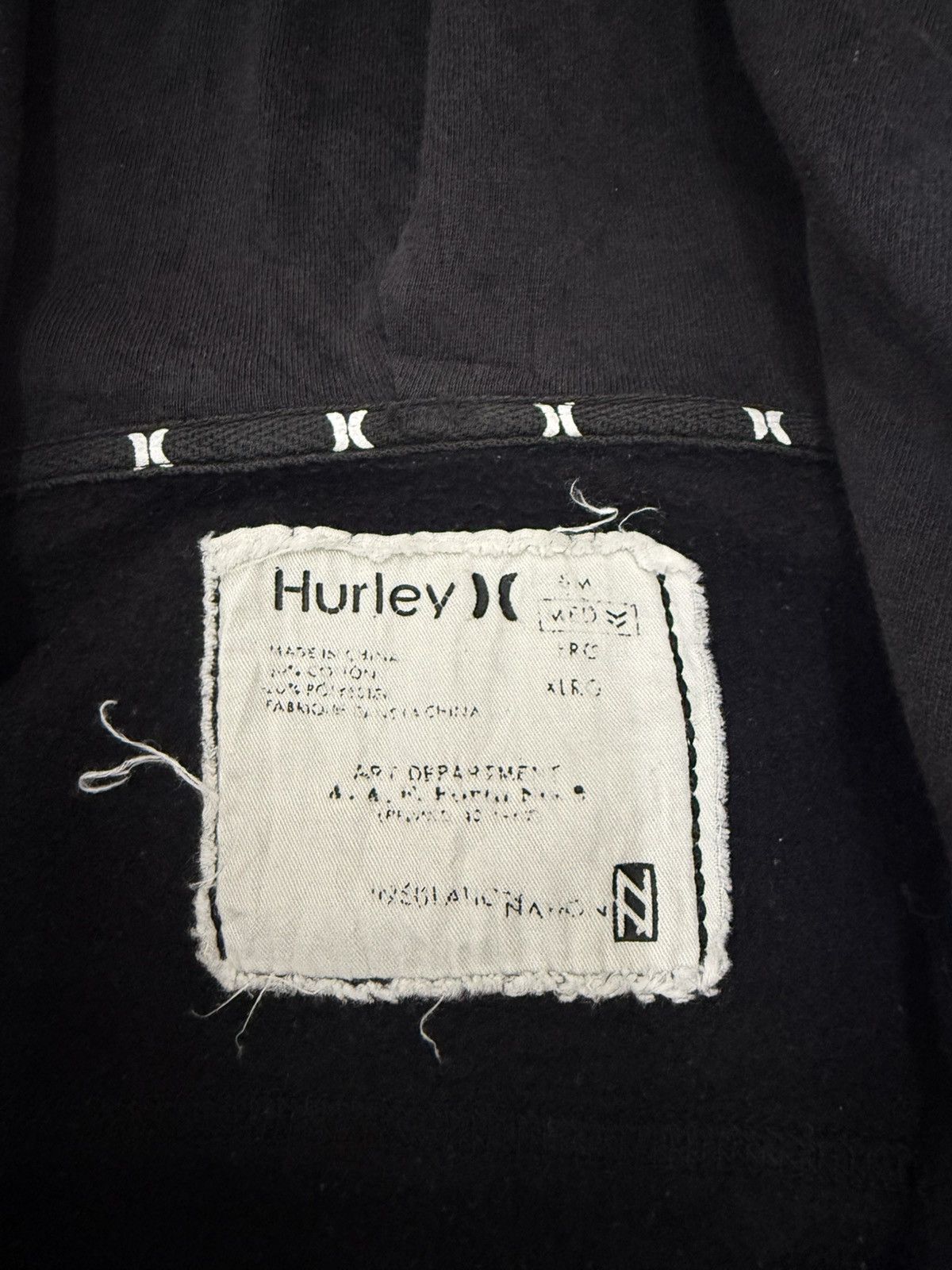 Hurley 🏄🏿‍♂️ Hurley Surf & Skate indipendent Distressed Black Hoodie -M Size US M / EU 48-50 / 2 - 9 Thumbnail