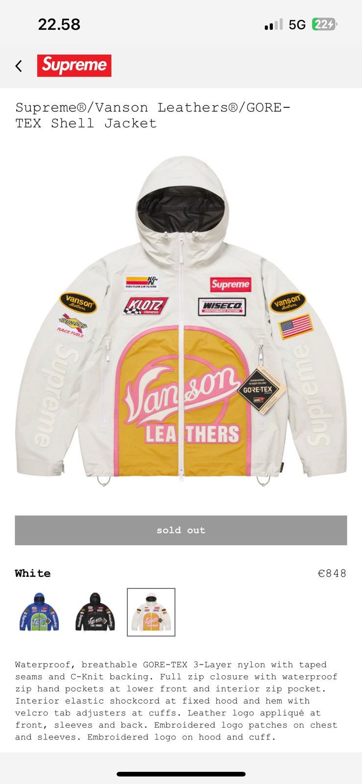 Supreme × Vanson Leathers Supreme X vanson Size US L / EU 52-54 / 3 - 1 Thumbnail
