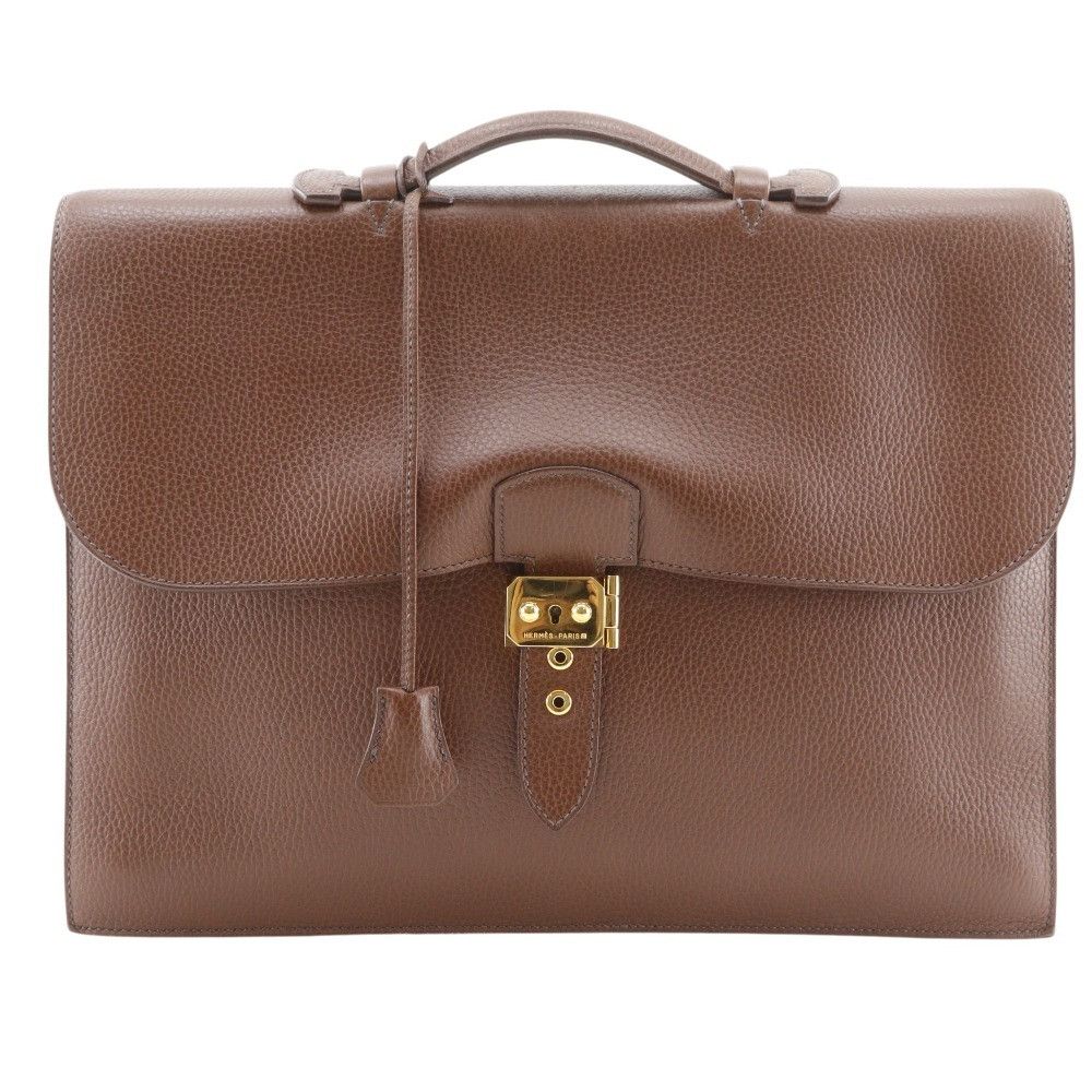 Hermes Hermes Hermes Sac a Depeches38 Fjord briefcase Leather Business Bag C DUTY FREE for USA Size ONE SIZE - 1 Thumbnail
