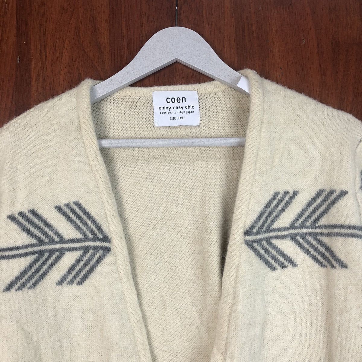 Homespun Knitwear × Japanese Brand Coen Enjoy Easy Chic Brown navajo Cardigan #7488 Size US L / EU 52-54 / 3 - 4 Thumbnail
