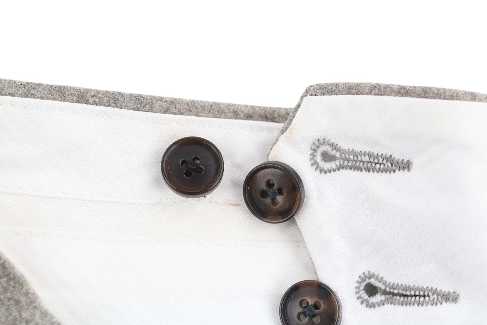 Suitsupply SOHO SATU UK26R Grey Melange Wool Flannel Trousers 84337 Size US 26 / EU 42 - 9 Thumbnail