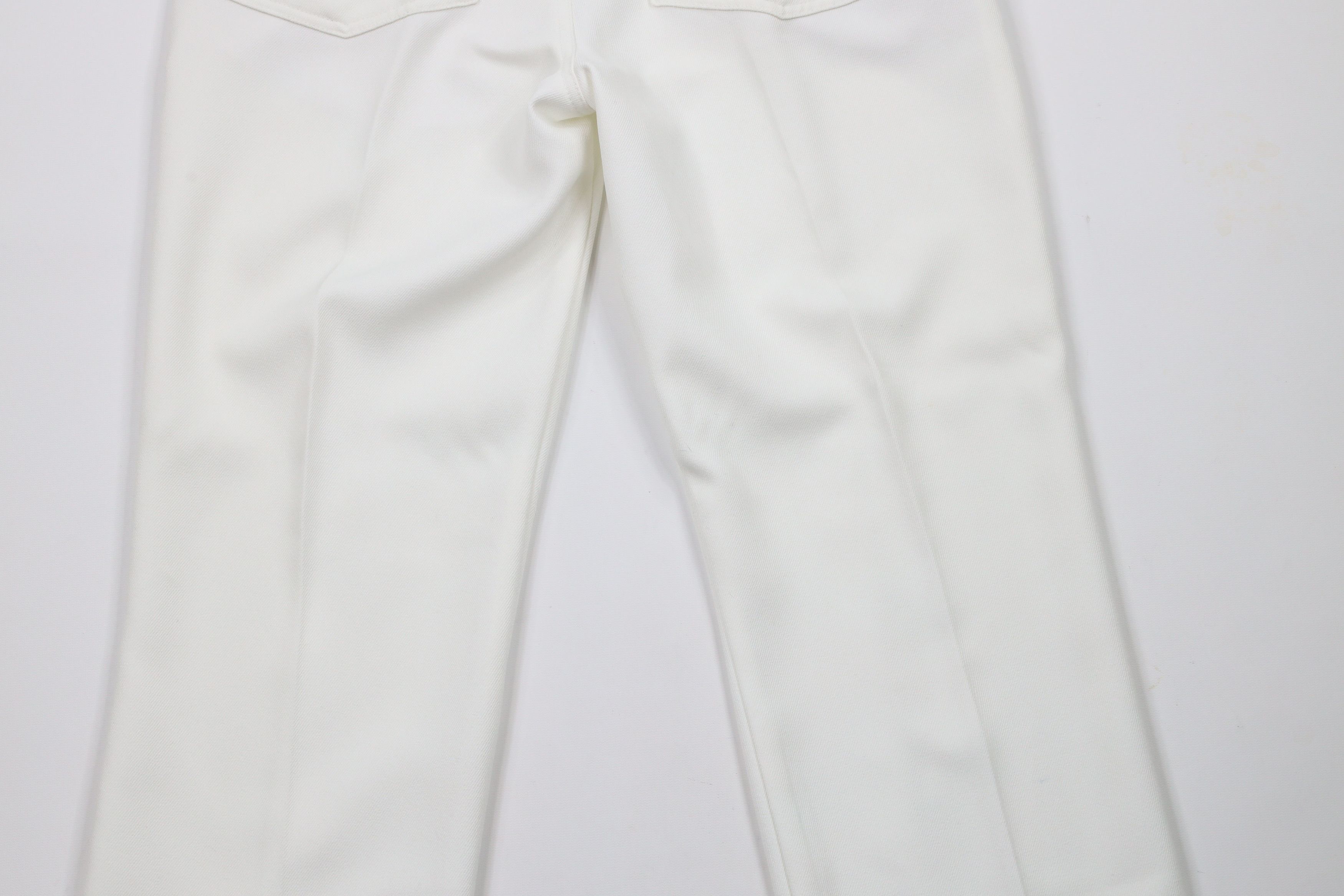 Vintage Vintage 90s Streetwear Flared Wide Leg Chino Pants White Size US 33 - 9 Thumbnail