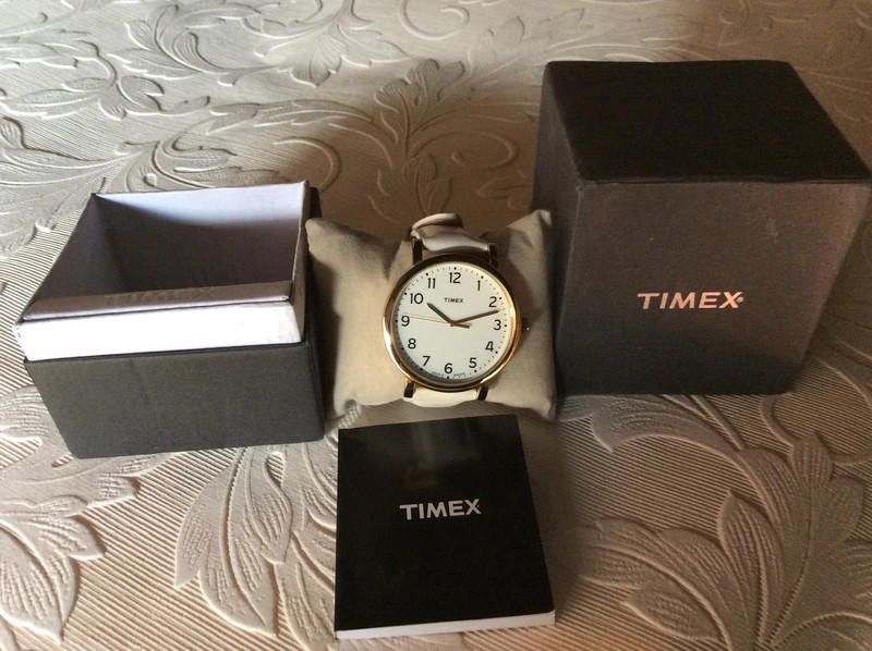 Timex Timex ladies white dial leather strap watch Size ONE SIZE - 2 Thumbnail