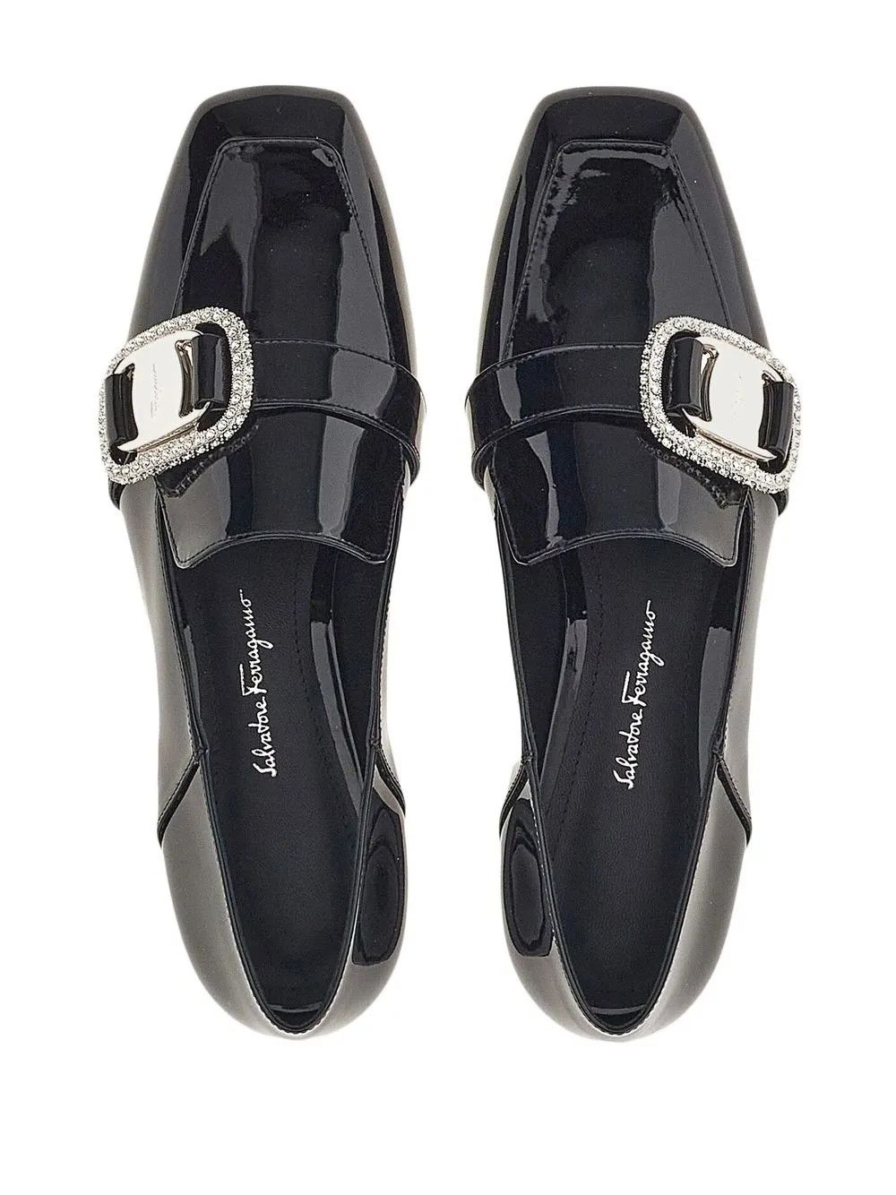 Salvatore Ferragamo o1y0426 Loafers in Black Size US 8 / IT 38 - 4 Thumbnail