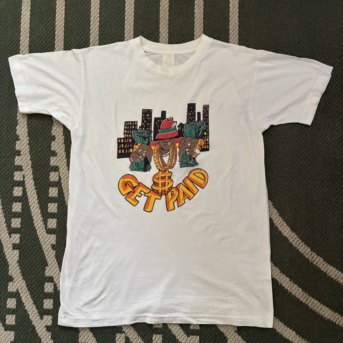 Vintage Vintage 80/90s Rap Tee Hip Hop “Get Paid” T-Shirt Size US M / EU 48-50 / 2 - 2 Thumbnail