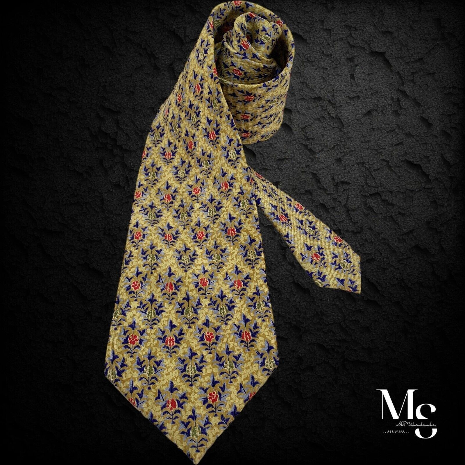 Other THE METROPOLITAN MUSEUM OF ART Gold Floral Silk Tie W:3.9" Size ONE SIZE - 1 Thumbnail