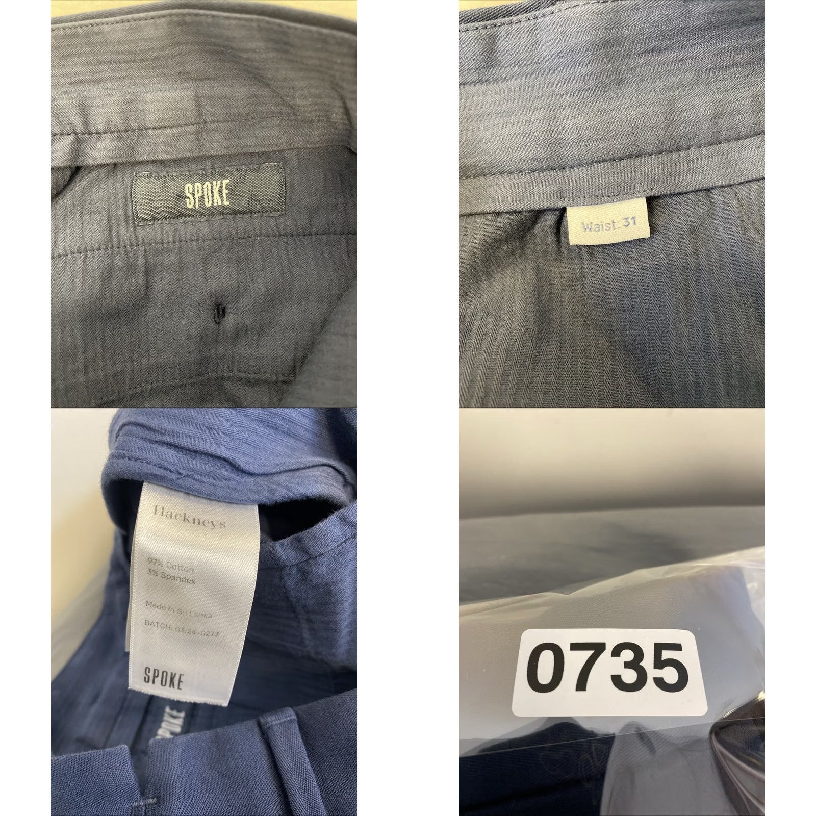 Vintage Spoke Pants Men’s 31x32 Blue Dress Pants Flat Front Classic Fit Workwear /0735 Size US 31 - 8 Thumbnail