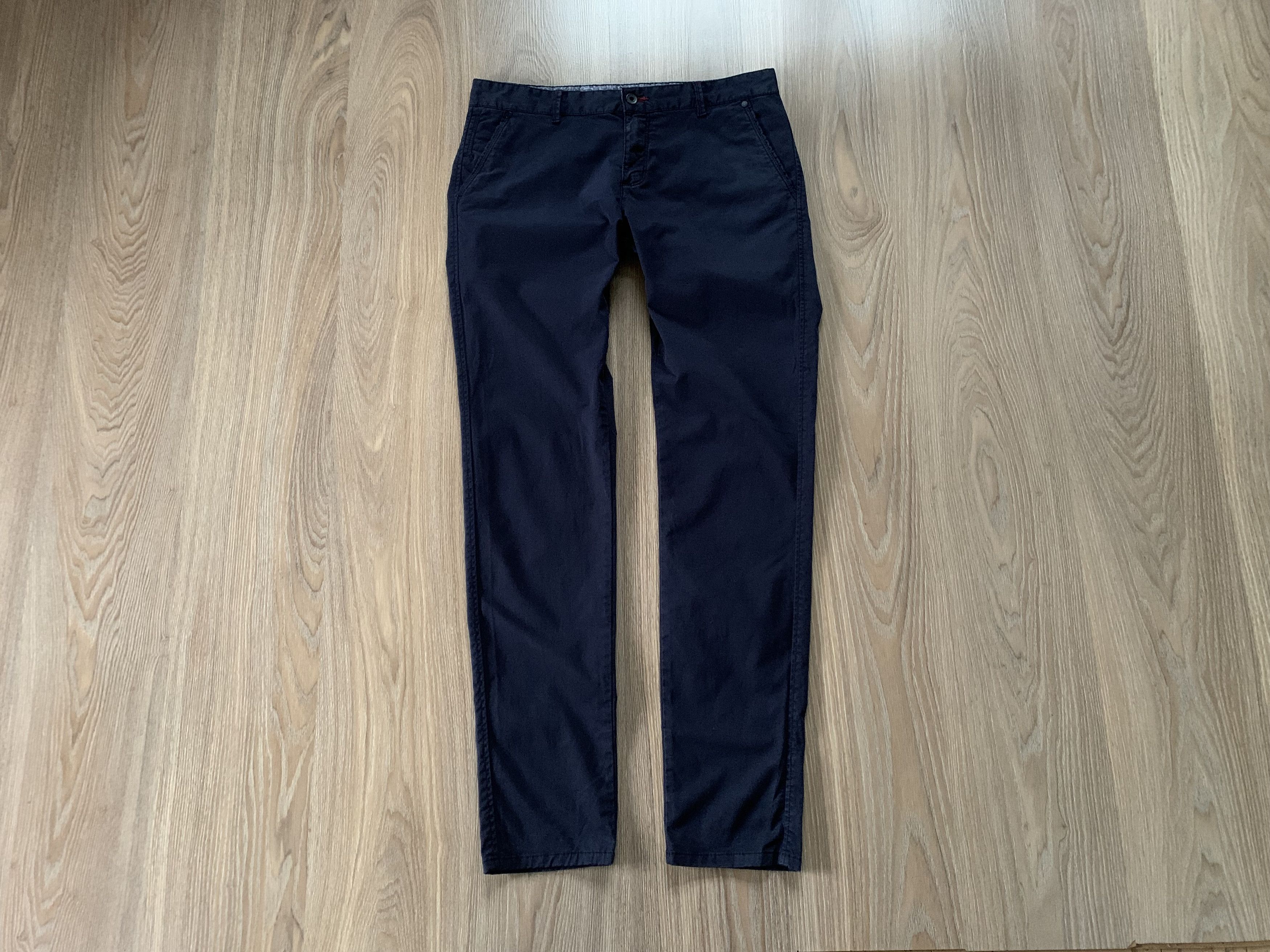 Designer Women’s Andre Tan Blue Casual Pants Size 33" - 1 Thumbnail