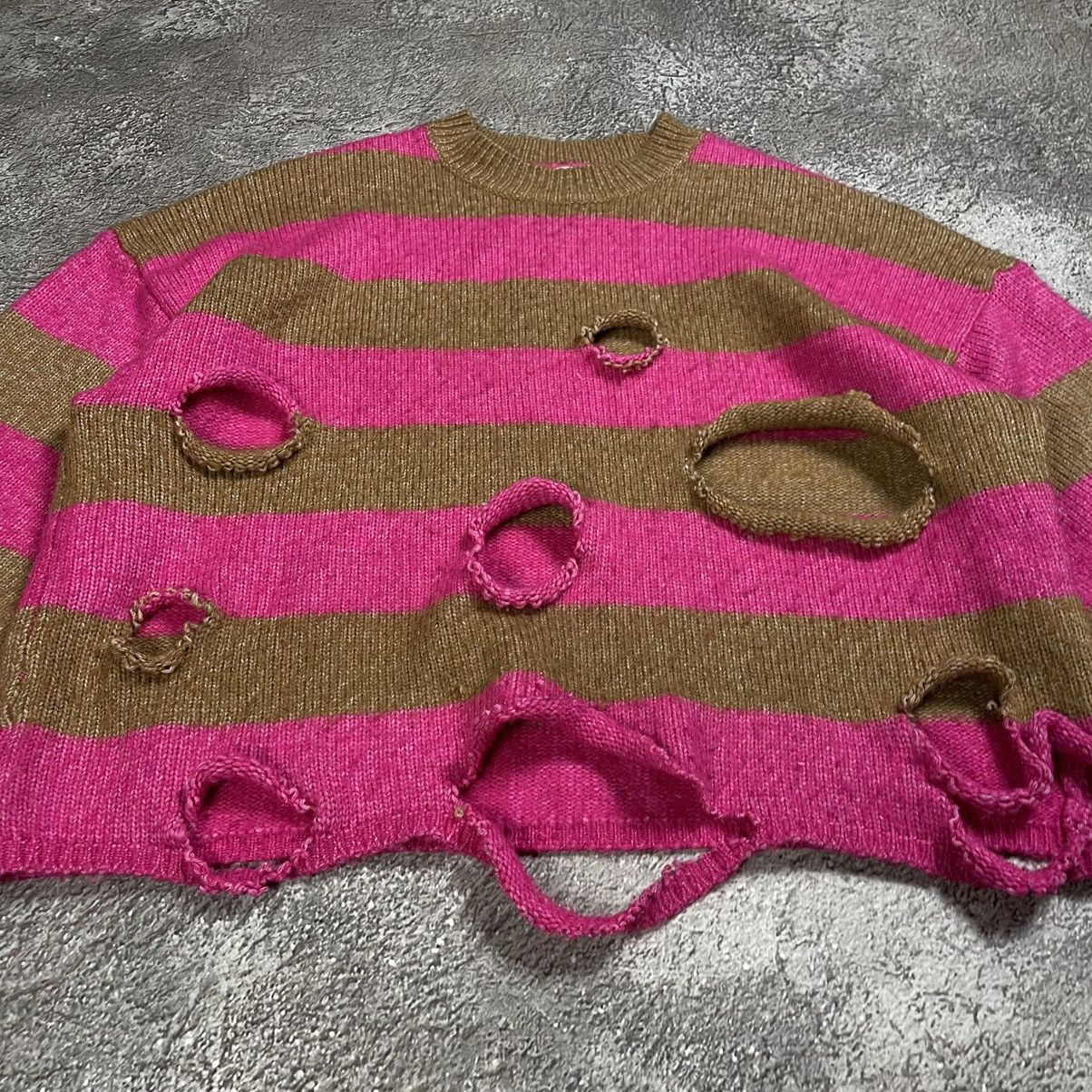 Vintage Vintage Y2K Distressed Mohair Sweater Grunge Pink Baggy M Size US M / EU 48-50 / 2 - 4 Thumbnail