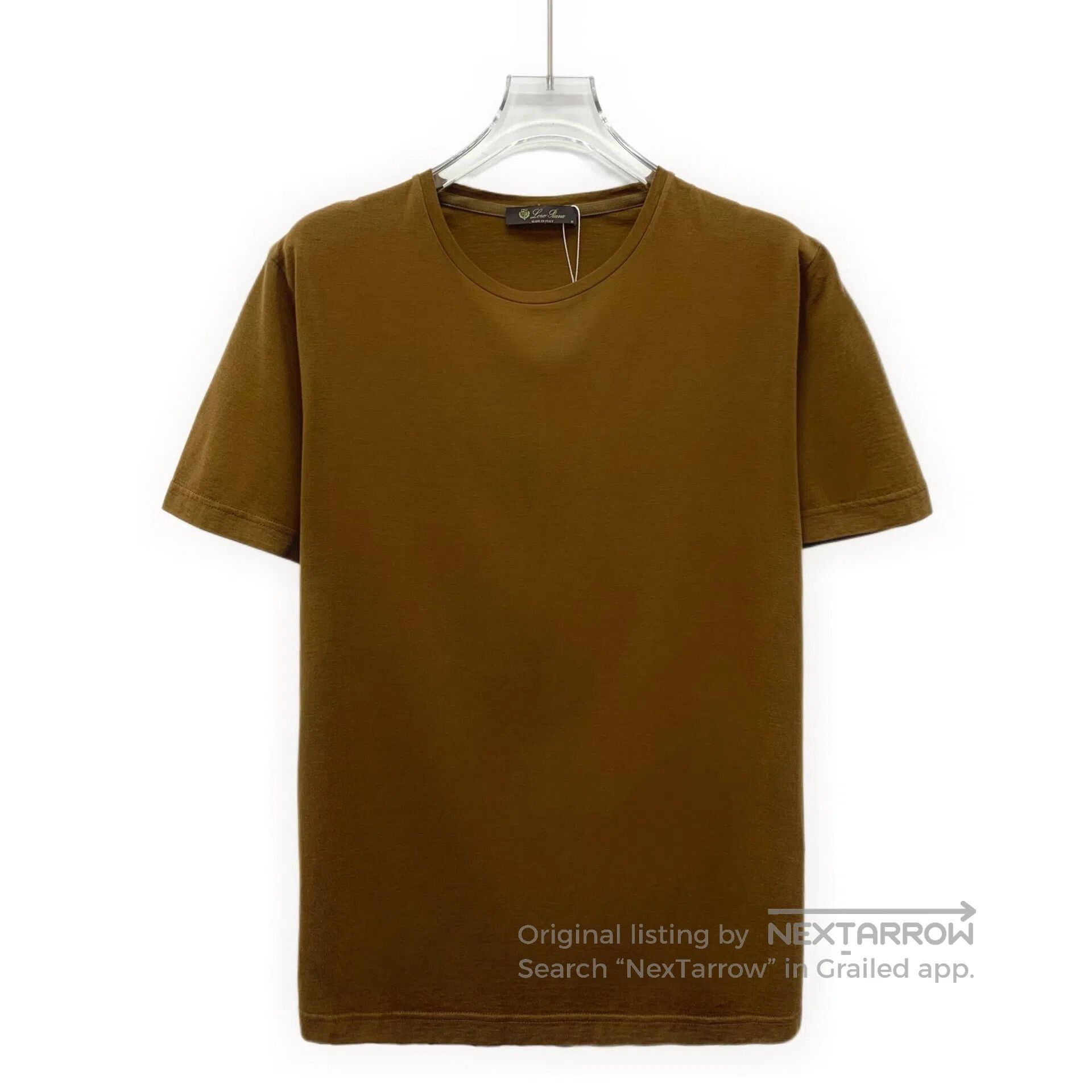 Loro Piana Loro Piana Dark Brown Mulberry Silk Crew Neck Short-Sleeve Size US M / EU 48-50 / 2 - 1 Thumbnail