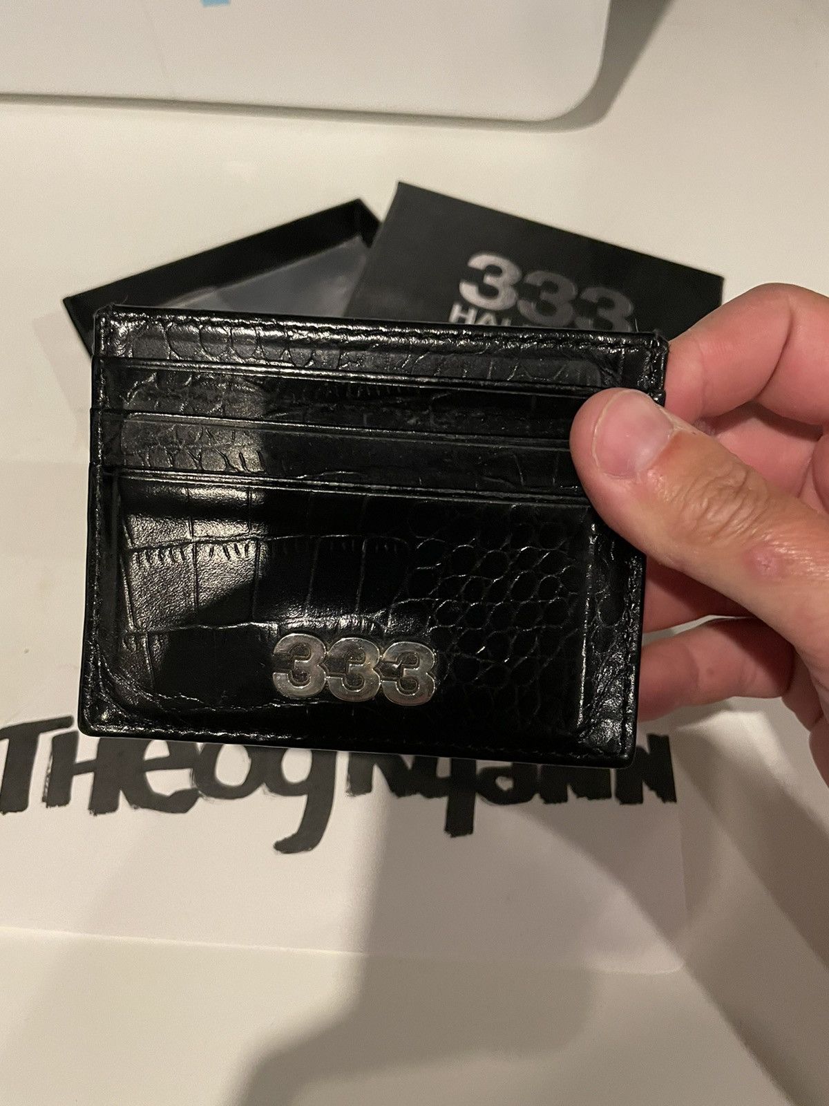 Half Evil Half Evil 333 Black Crocodile Card Holder Size ONE SIZE - 2 Thumbnail