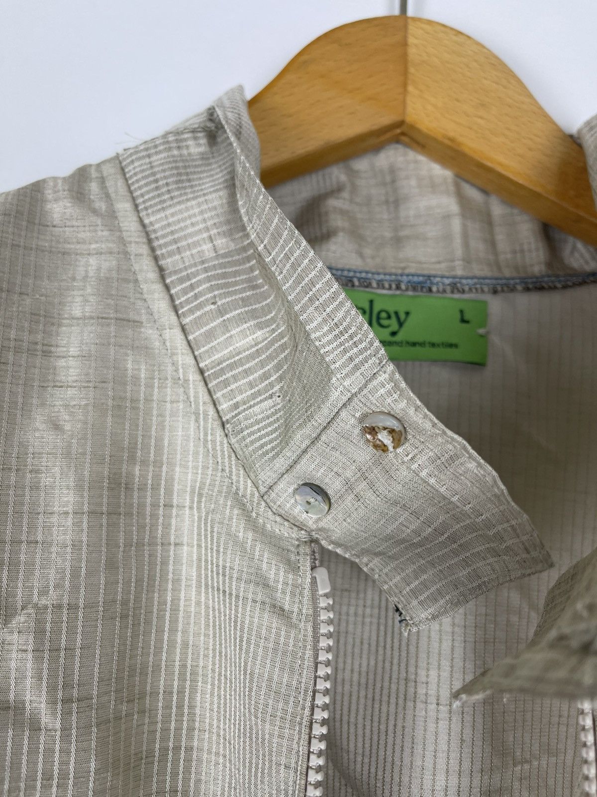 Chorley Oversized pin stripe herrington bomber jacket shell buttons Size US L / EU 52-54 / 3 - 7 Thumbnail