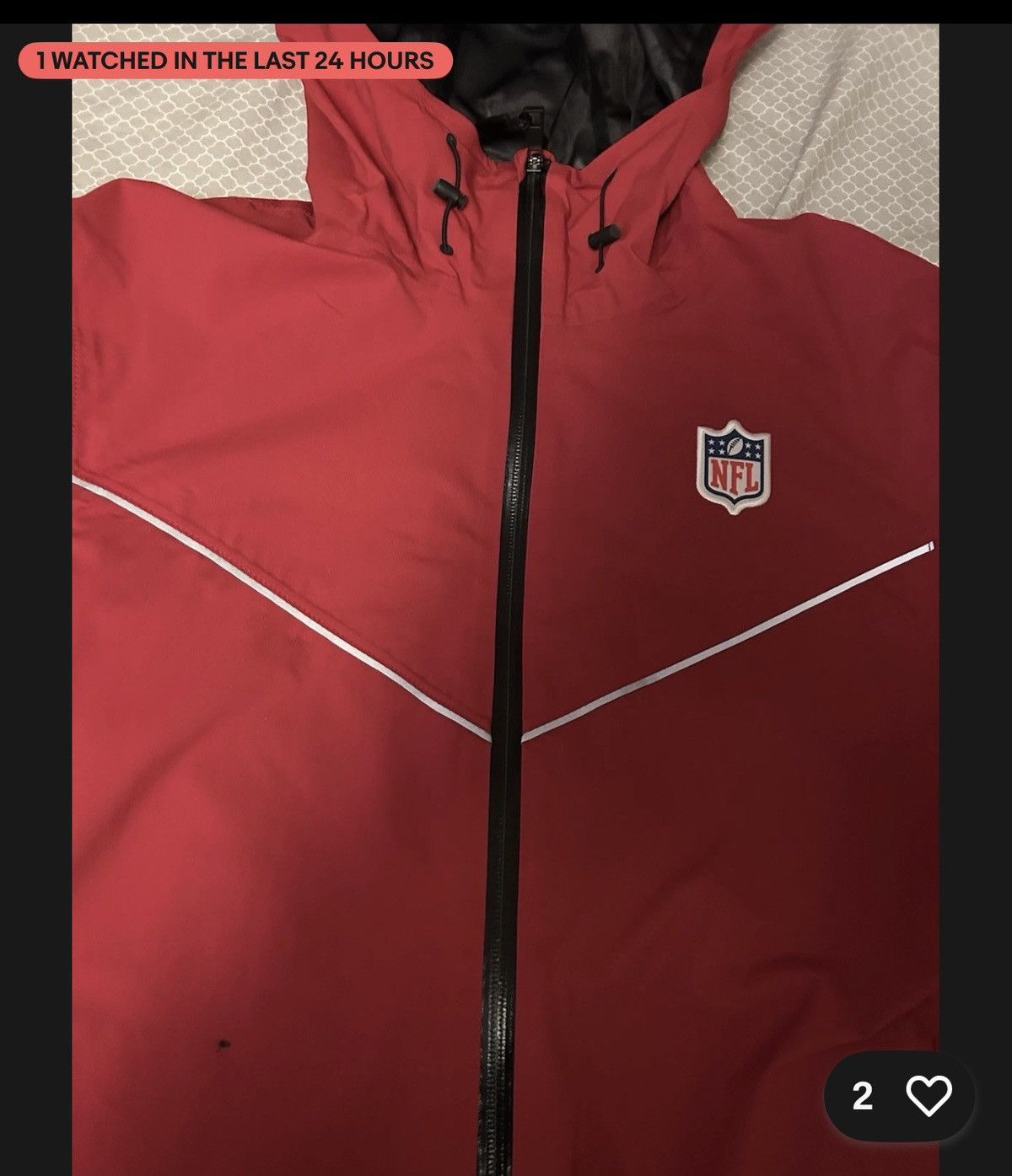 Nike Nike NFL Shield Football On-Field Team Issue Rain Jacket M Size US M / EU 48-50 / 2 - 2 Thumbnail