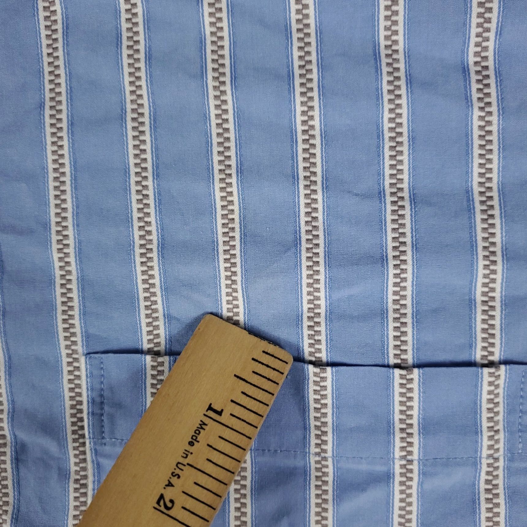 BUGATCHI Bugatchi Uomo Shirt Mens Large Blue Striped Button-Up Long Sleeve Cotton Woven Dress Shirt Mens Size US L / EU 52-54 / 3 - 3 Thumbnail