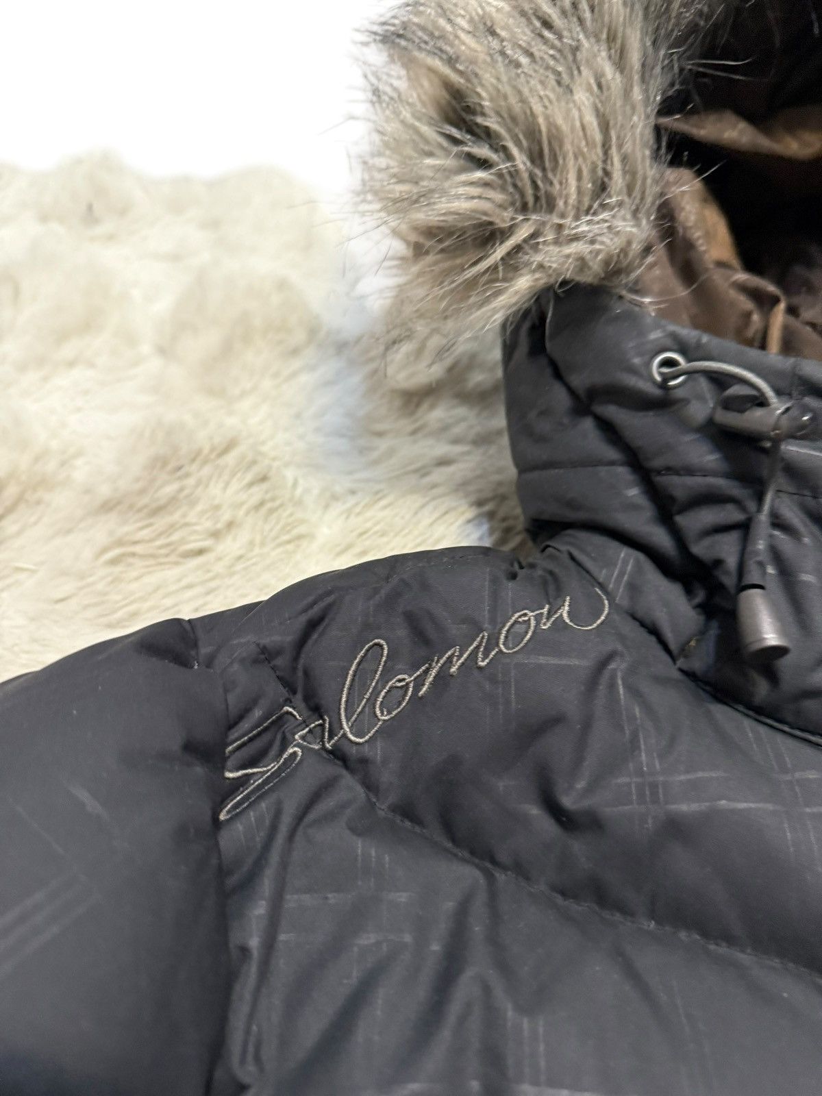 Salomon Salomon puffer down jacket winter fur Size S / US 4 / IT 40 - 2 Thumbnail