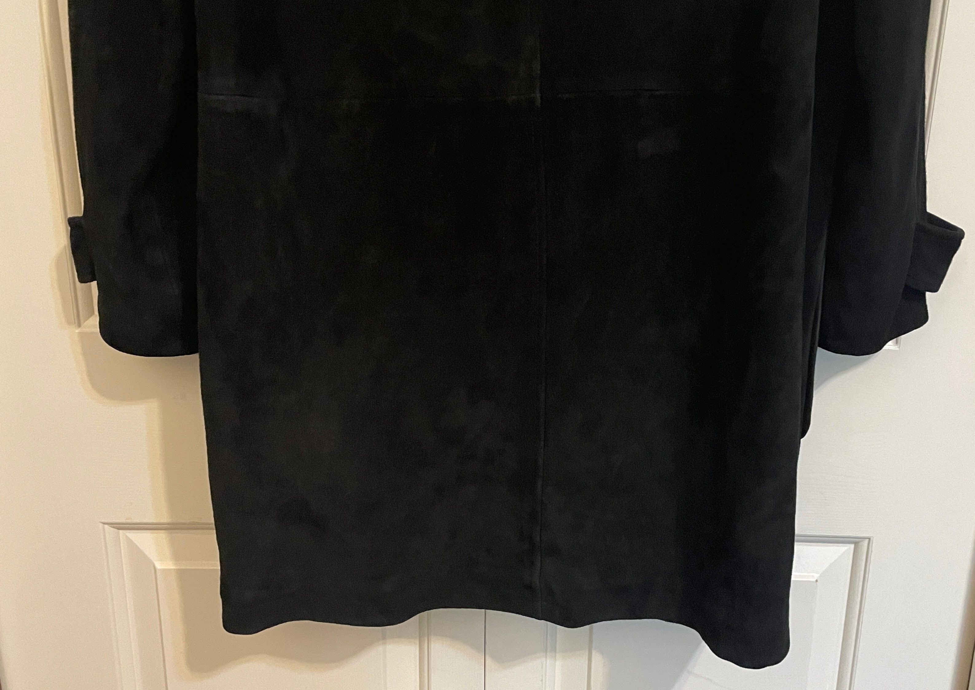 Polo Ralph Lauren RARE Black Suede Hooded Duffel Coat, Wool Lined - M/L Size US L / EU 52-54 / 3 - 10 Thumbnail