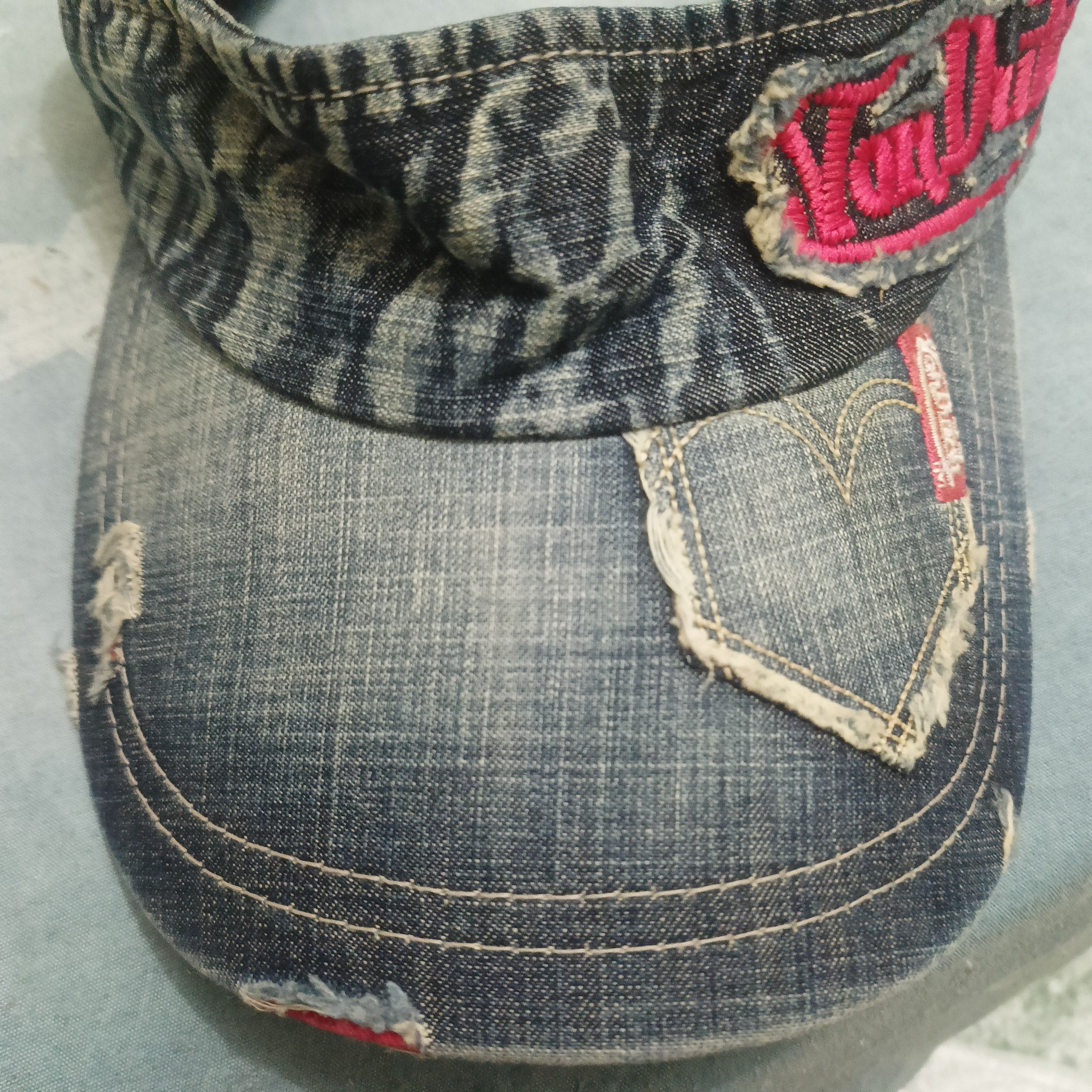 Japanese Brand × Von Dutch Rare Von dutch denim flared visor cap Size ONE SIZE - 3 Thumbnail