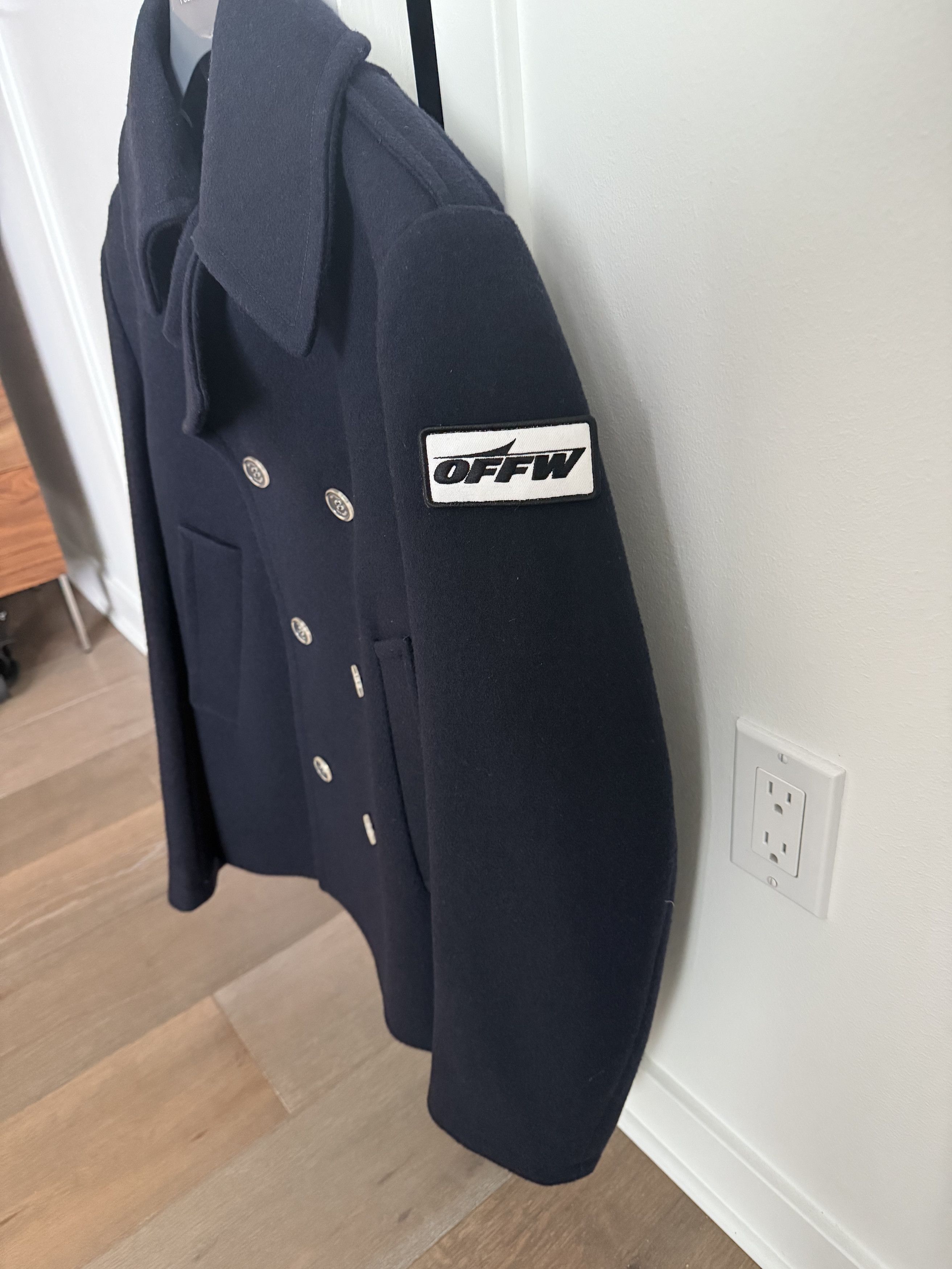 Off-White × Virgil Abloh Off-White Virgil Abloh Wool Peacoat Size US L / EU 52-54 / 3 - 2 Thumbnail