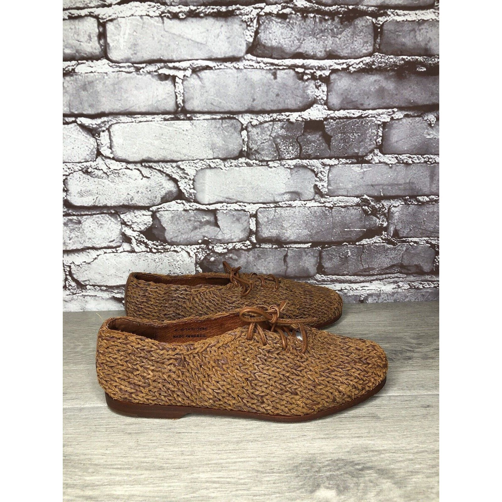 Cole Haan Cole Haan Resort Brown Leather Woven Basket Weave Woven Lace Size US 7.5 / IT 37.5 - 9 Thumbnail