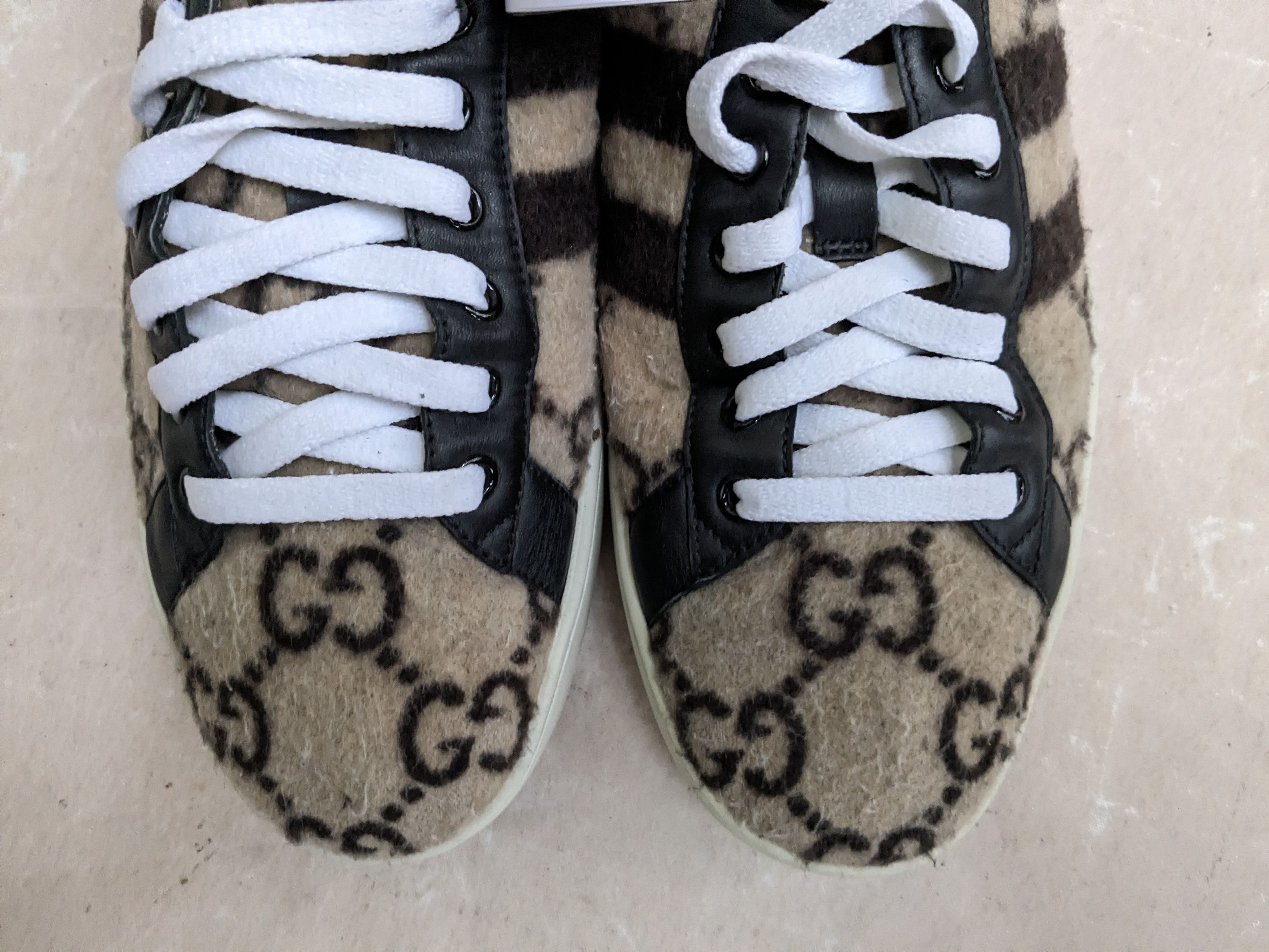 Gucci Gucci Ace Sneakers Monogram 11 Wool Logo GG Low Size US 11 / EU 44 - 3 Thumbnail